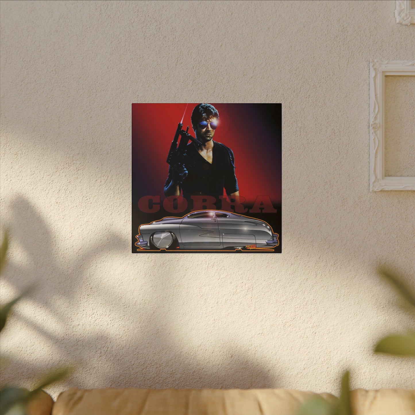 COBRA MERCURY Sylvester Stallone Movie Car Fireball Art Canvas Print