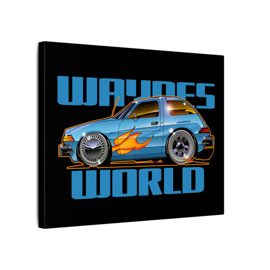 WAYNE'S WORLD AMC PACER Movie Car Fireball Art Canvas Print - 11x14