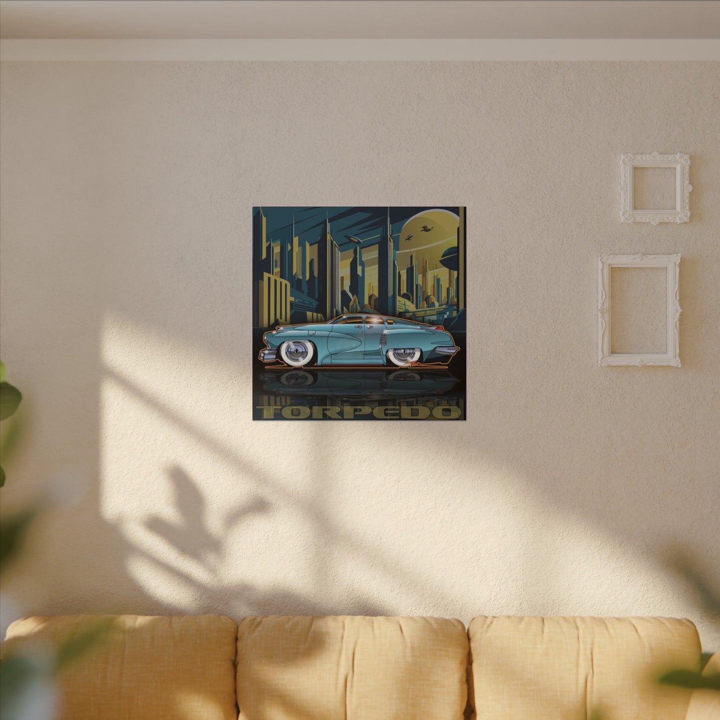 TUCKER TORPEDO 48 Collectible Fireball Art Canvas Print