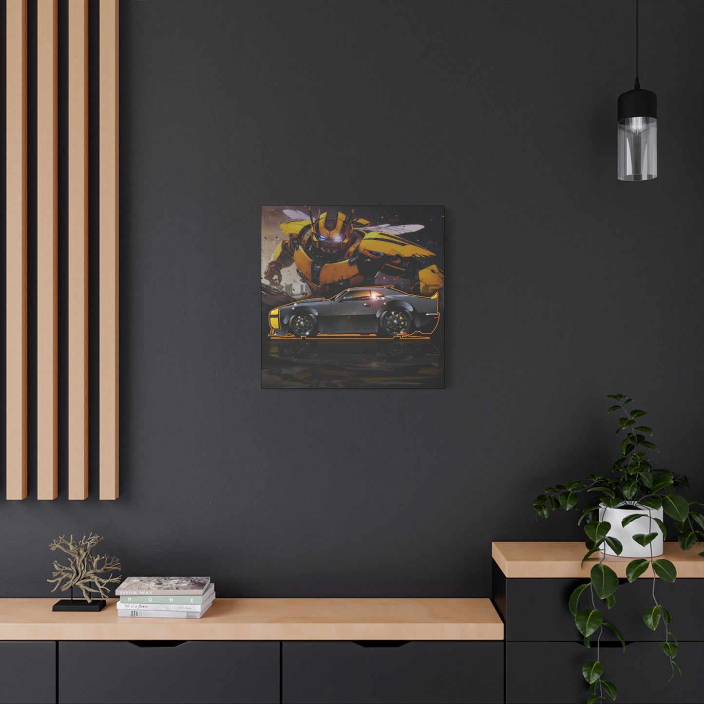 TRANSFORMERS BUMBLEBEE 1967 Camaro Fireball Art Canvas Print