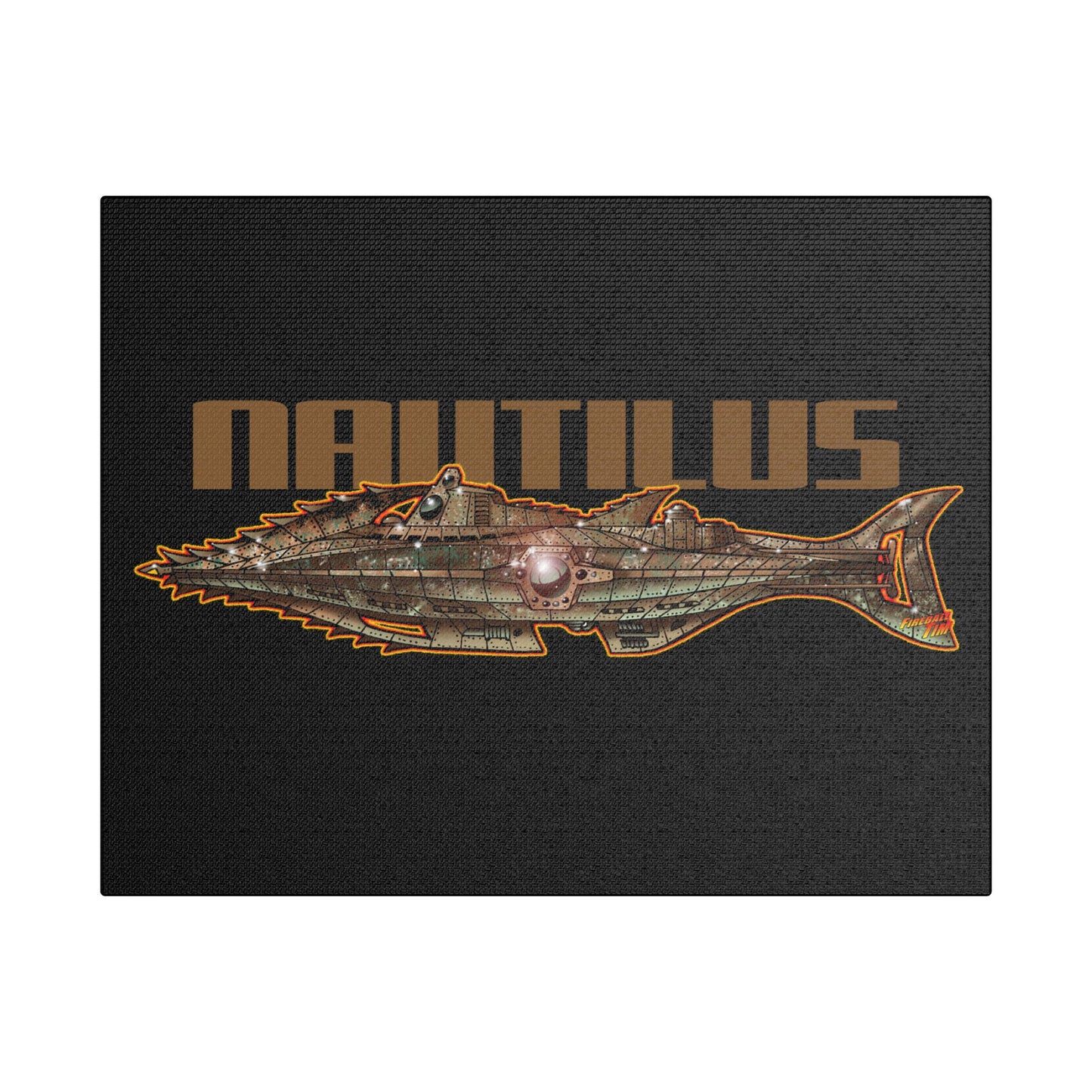 20,000 LEAGUES NAUTILUS SUBMARINE Fireball Art Canvas Print - 11X14
