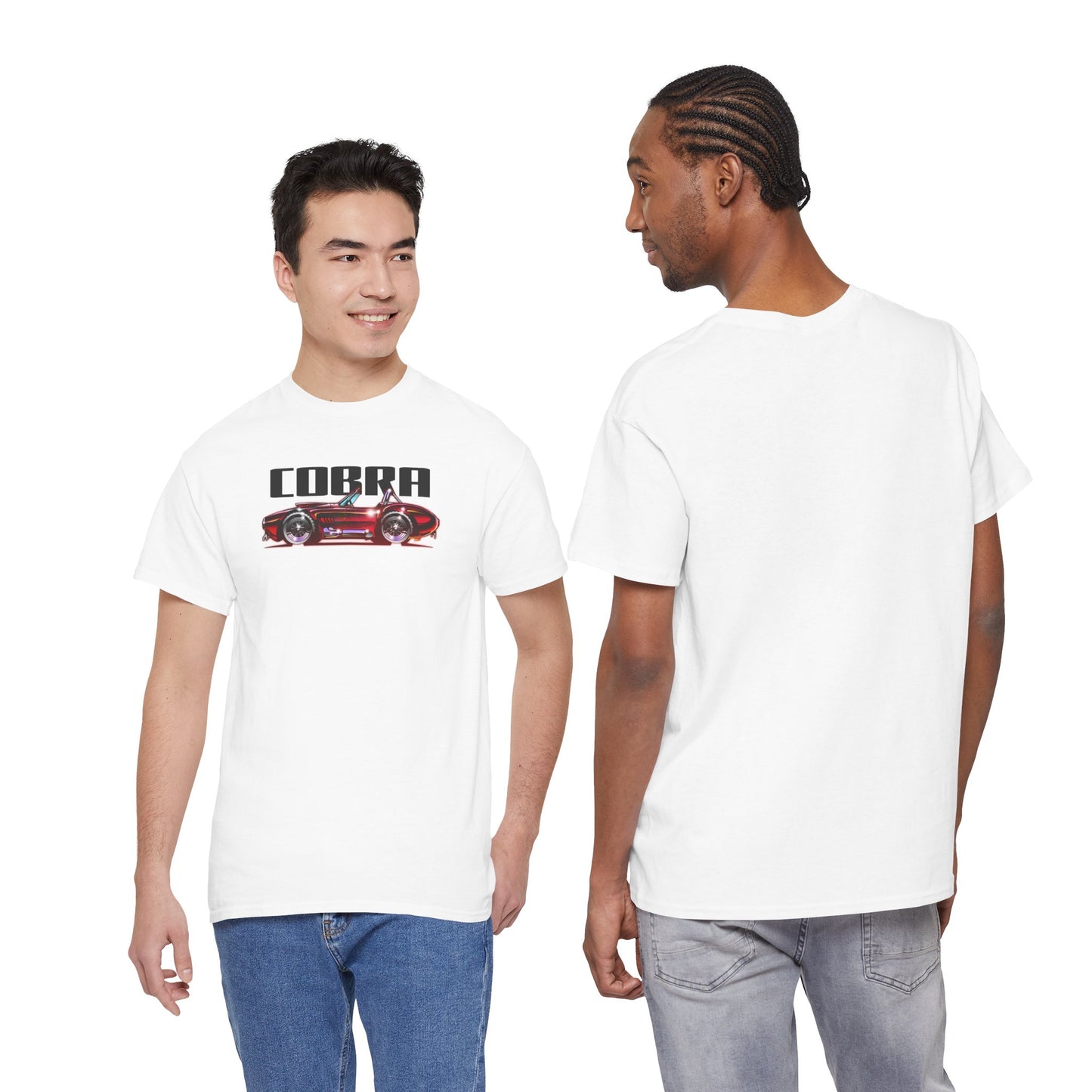 AC COBRA Muscle Car Fireball Art Heavy Cotton Tee - Multiple Colors