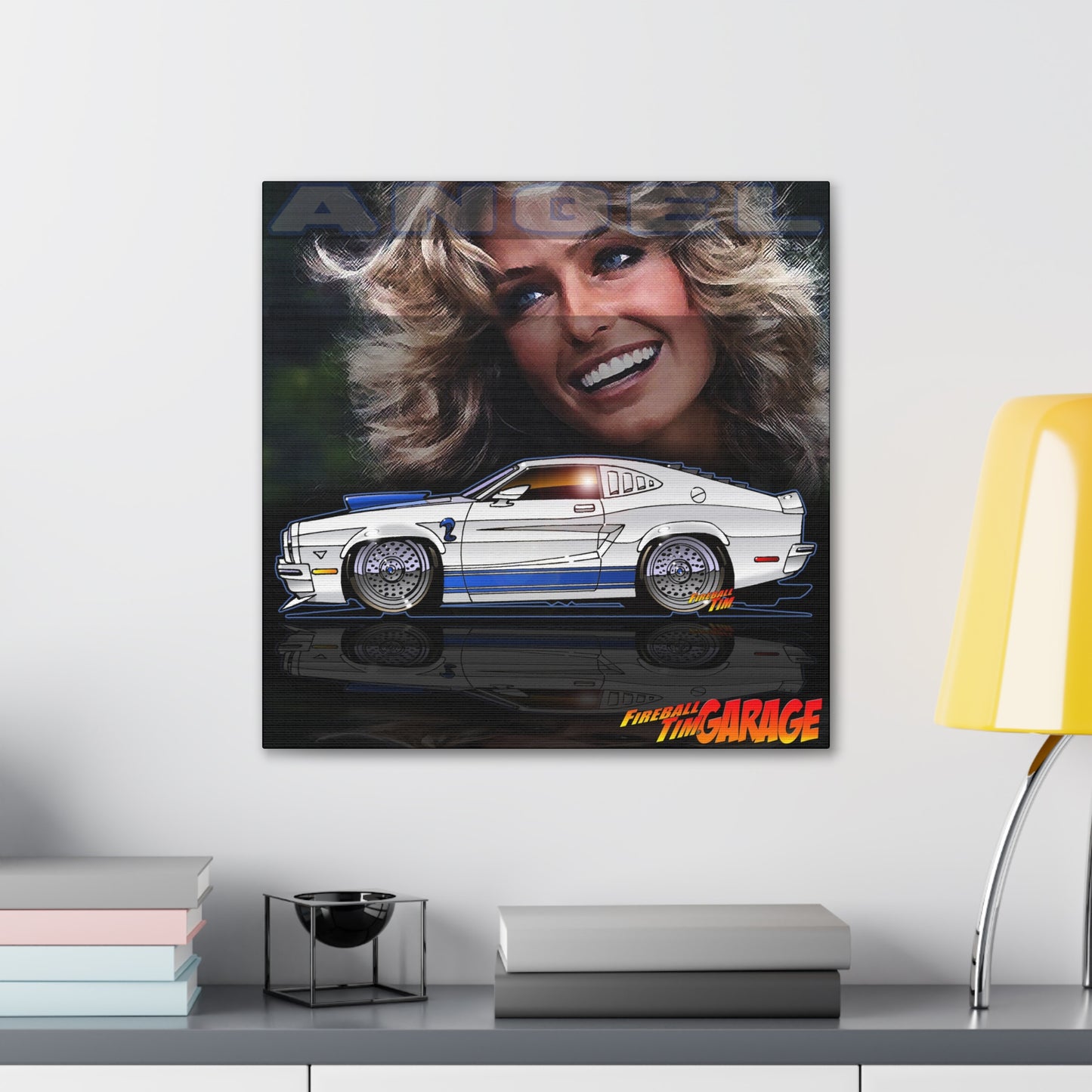 CHARLIES ANGELS Ford Mustang Cobra Concept Art Canvas MASTERPRINT 3 Sizes