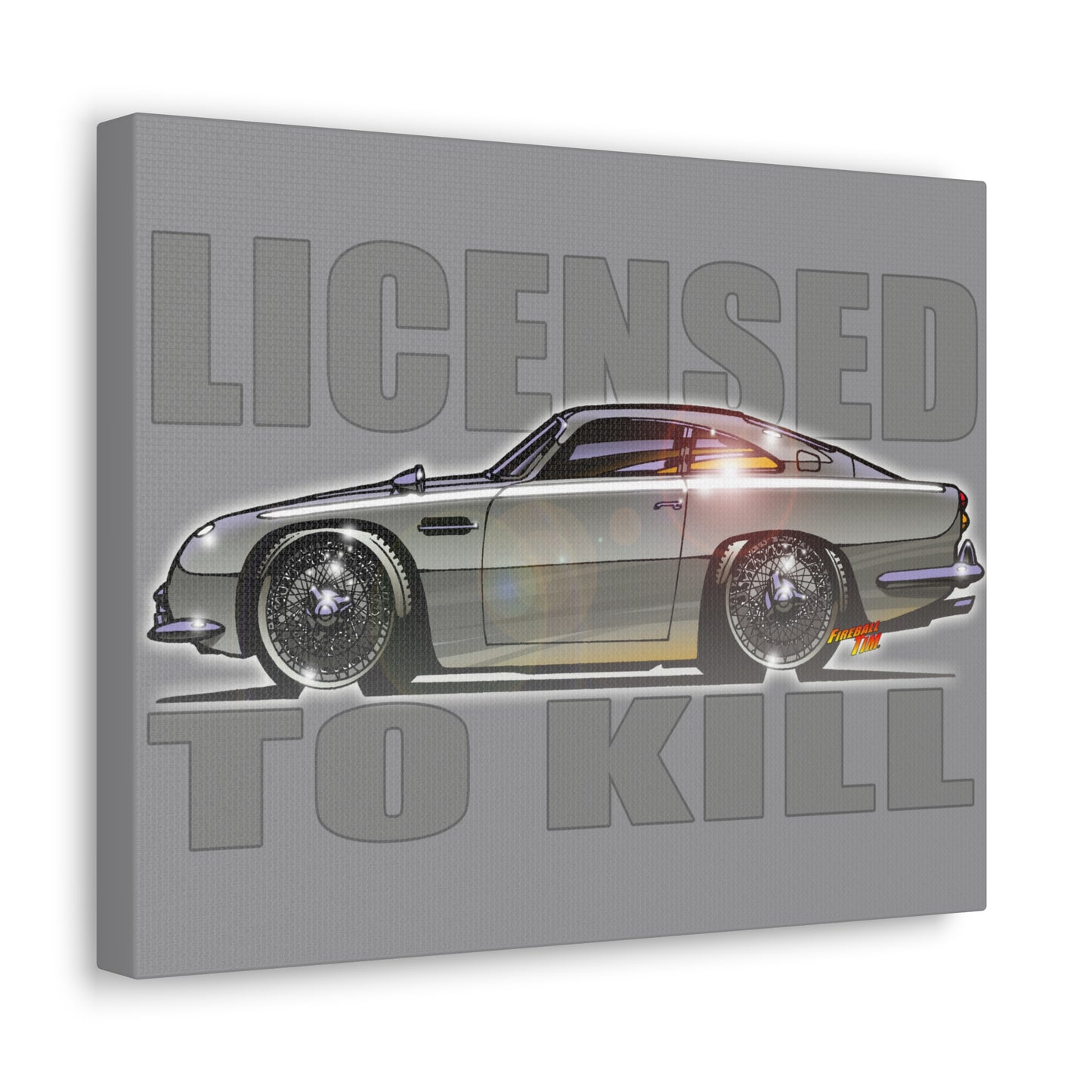James Bond 007 LICENSED TO KILL Aston Martin DB5 Movie Car Canvas Gallery Art Print 11x14