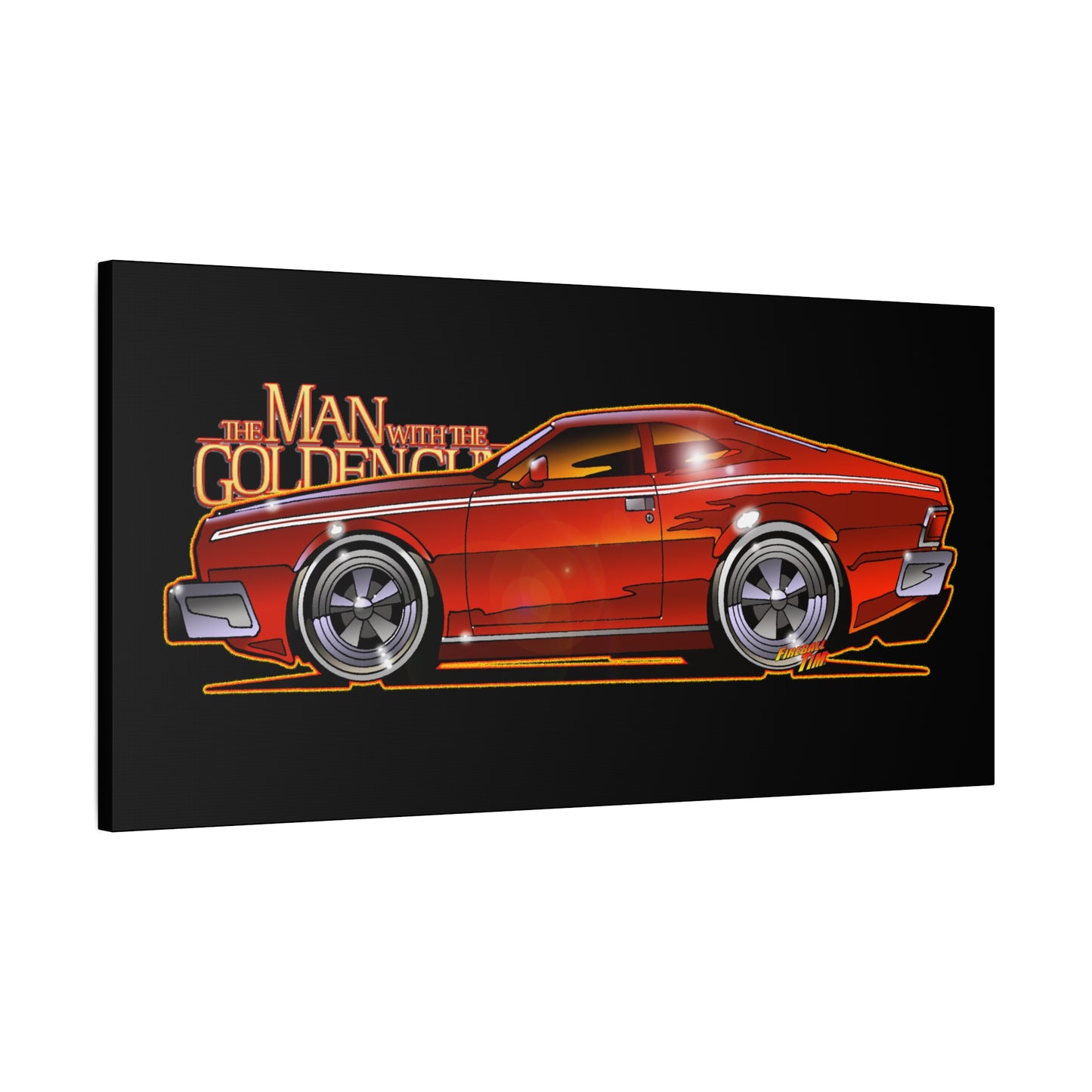 MAN WITH THE GOLDEN GUN AMC Hornet James Bond Fireball Art Canvas Print