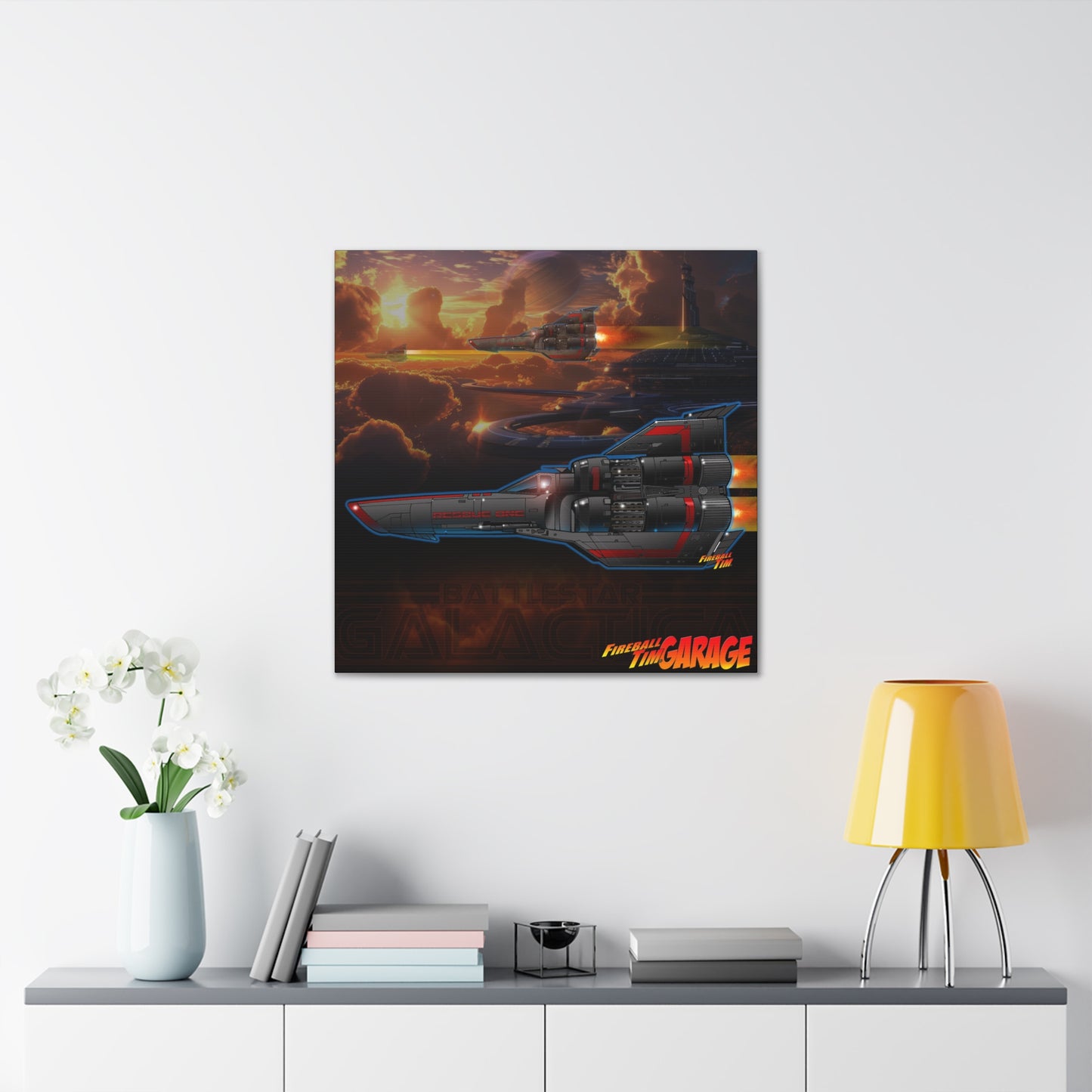 BATTLESTAR GALACTICA Viper Concept Art Canvas MASTERPRINT 3 Sizes