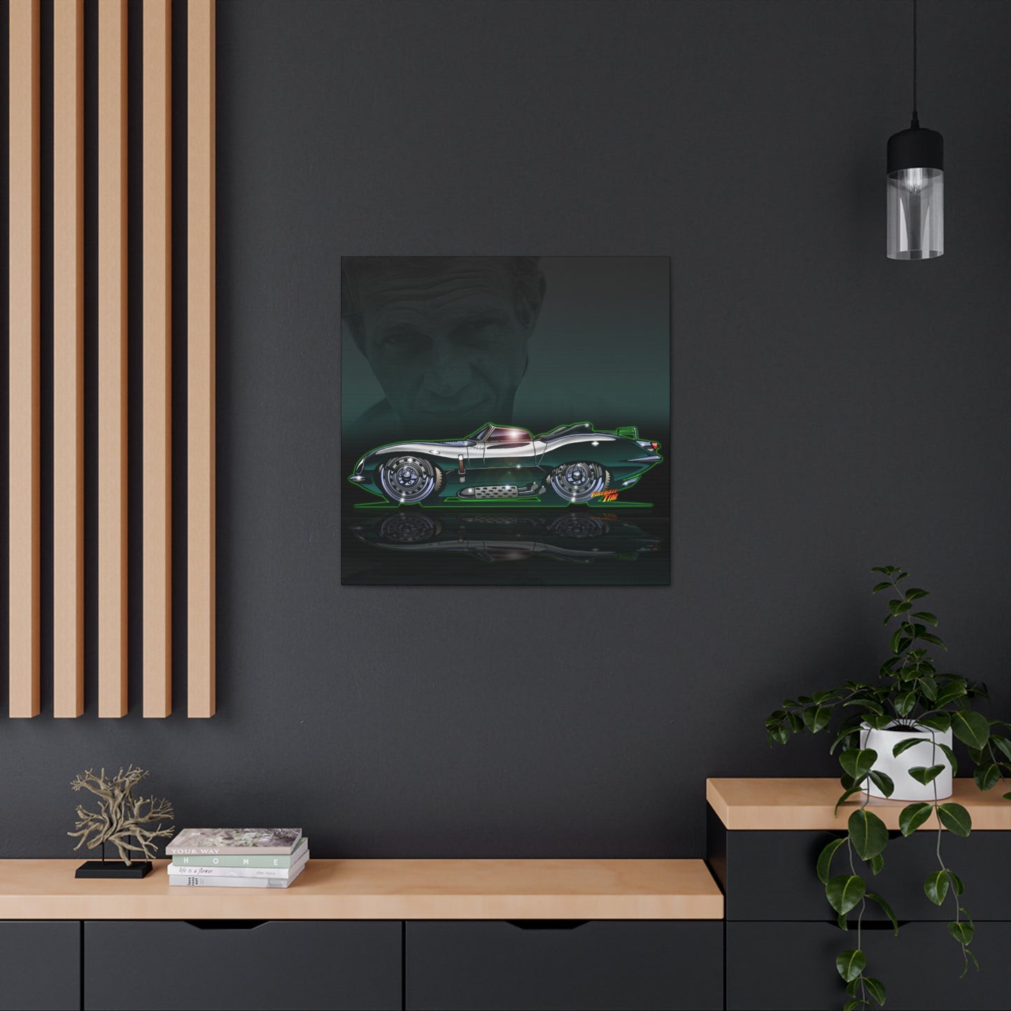 JAGUAR XKSS 1956 Steve McQueen MASTERPRINT Concept Art Canvas Print 3 Sizes