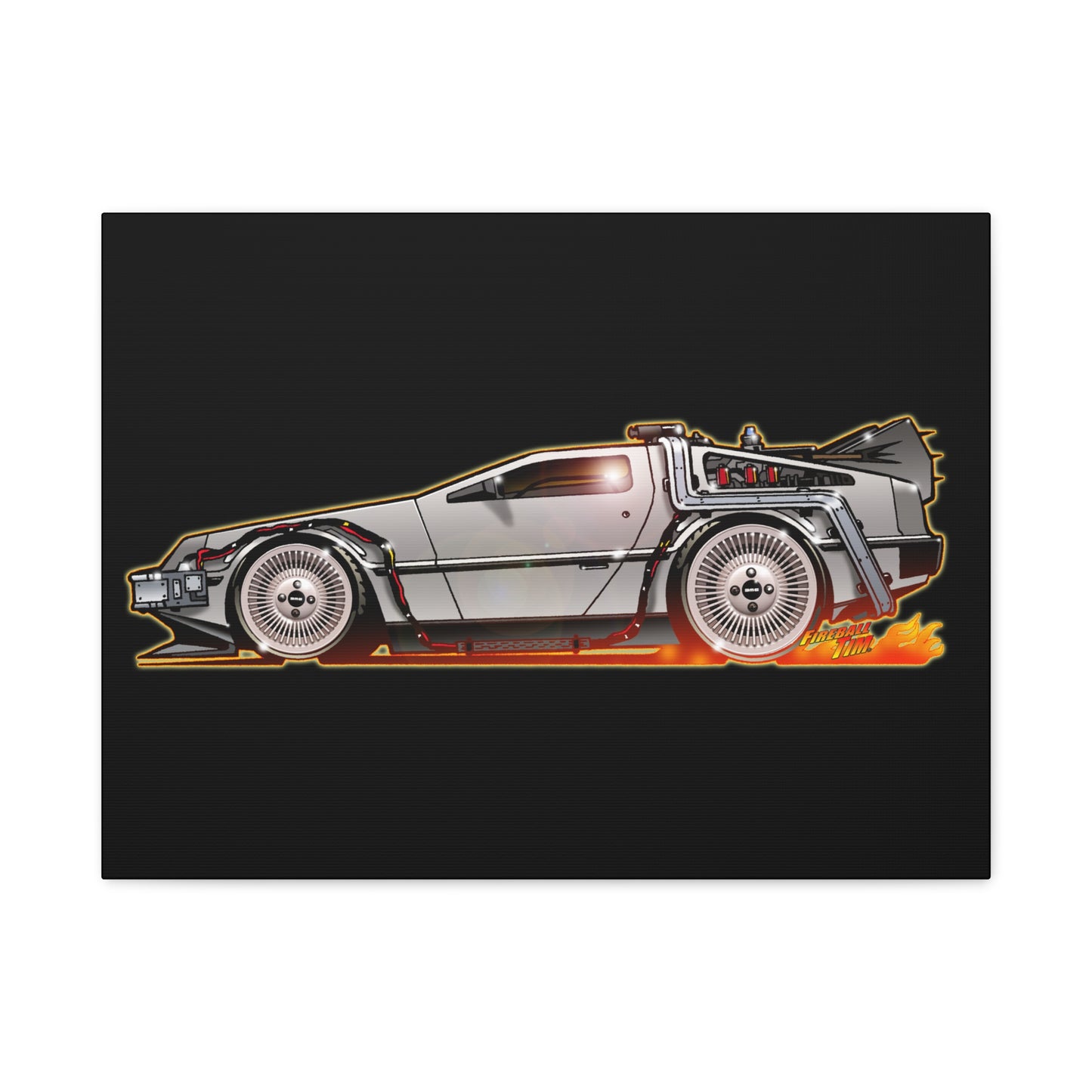 BACK to the FUTURE Delorean Time Machine Canvas Art Wall Print