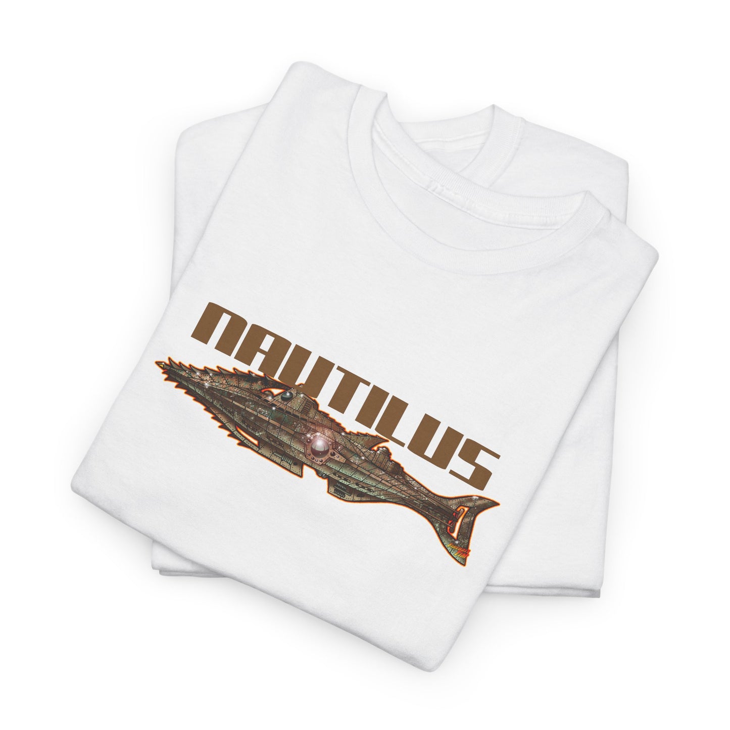 20,000 LEAGUES NAUTILUS SUBMARINE Fireball Art Tee Shirt - Mutiple Colors