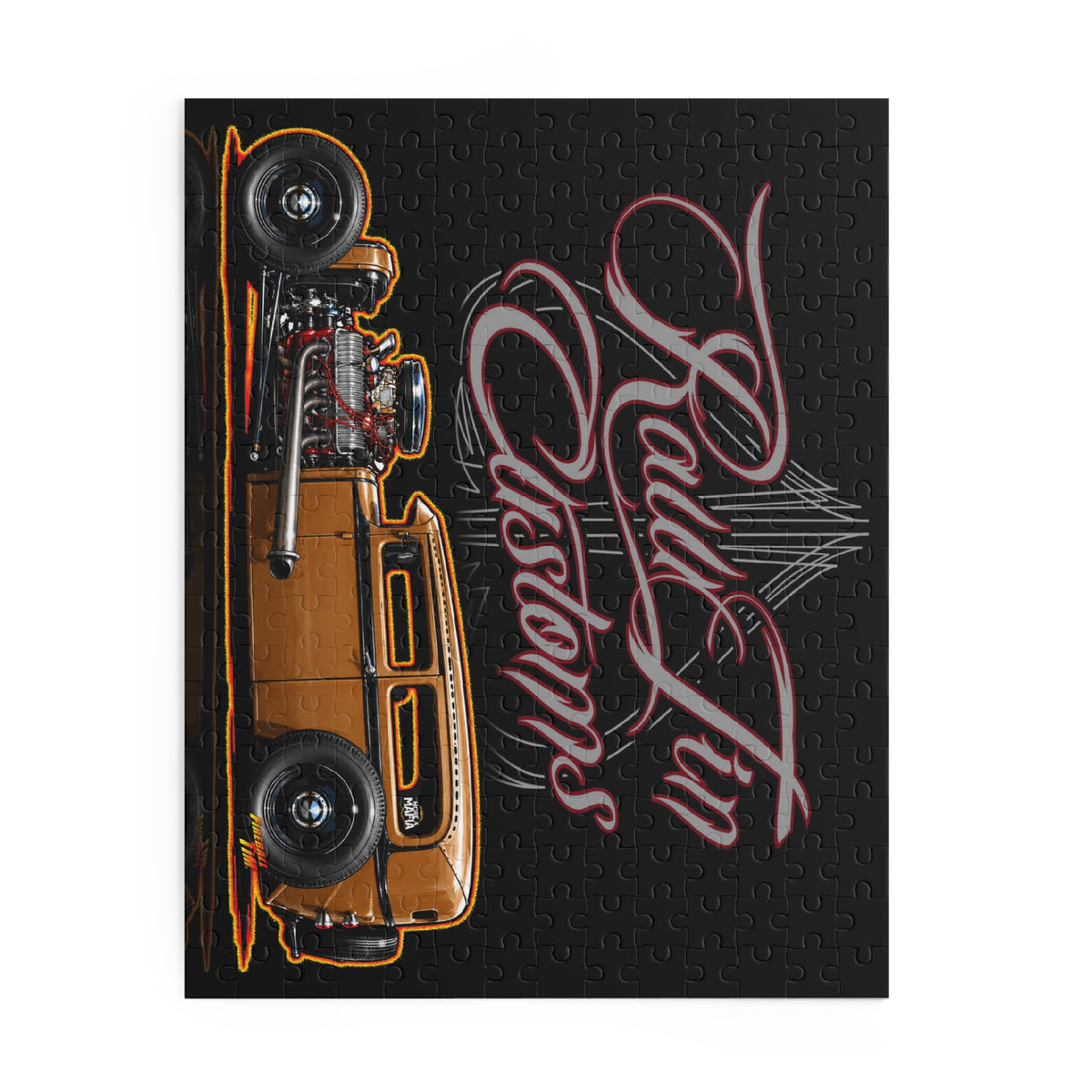 RAWTIN CUSTOMS Hot Rod Jigsaw Puzzle — Retro Hot Rods (120/252/500‑Piece)