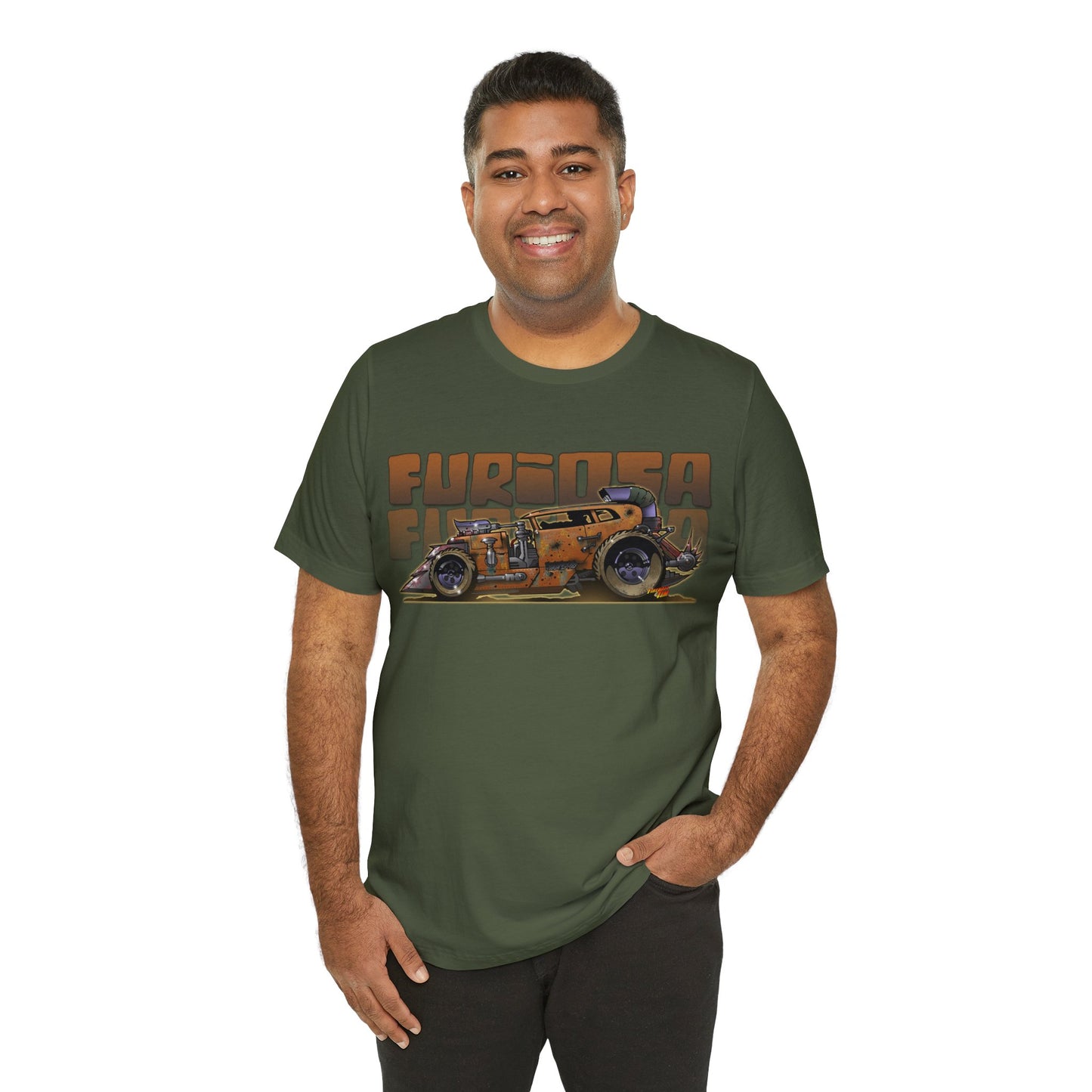 FURIOSA Mad Max Movie Car Hot Rod Jersey Short Sleeve Tee