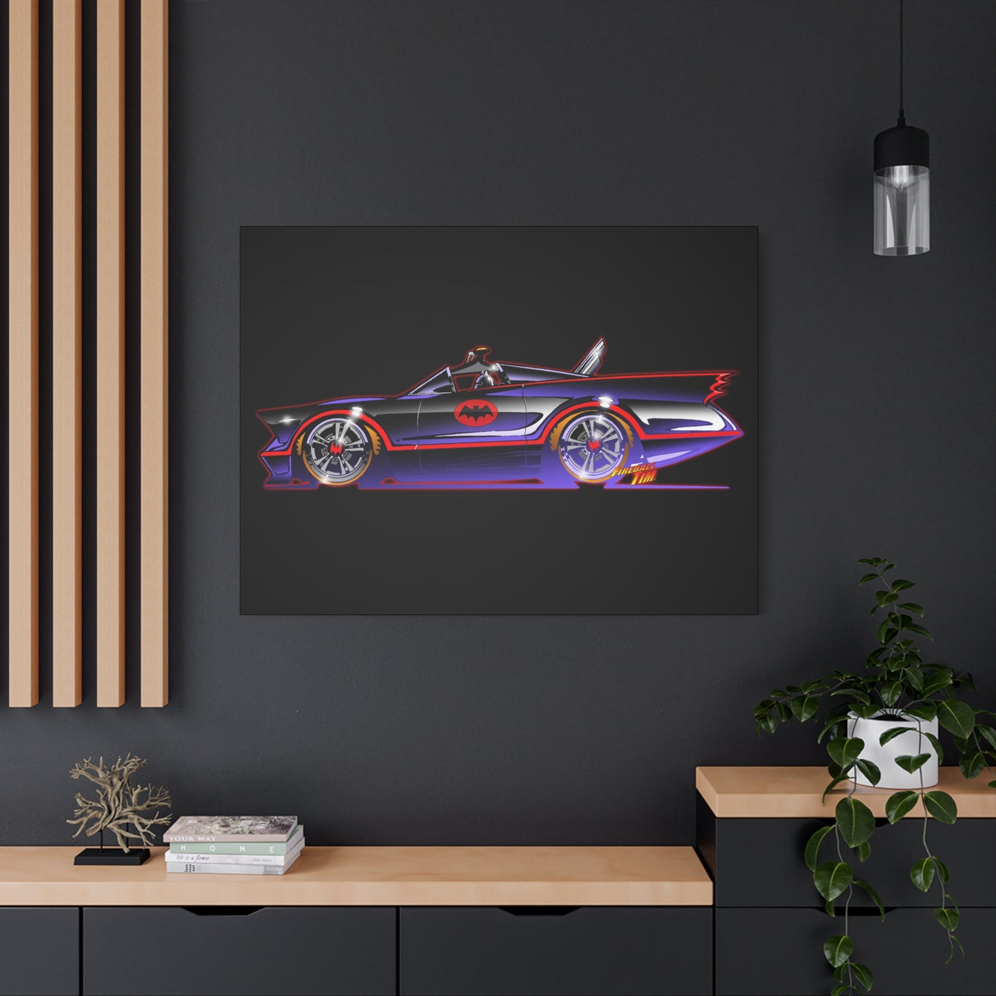 BATMOBILE 1966 BATMAN TV Car Canvas Art Print 11x14