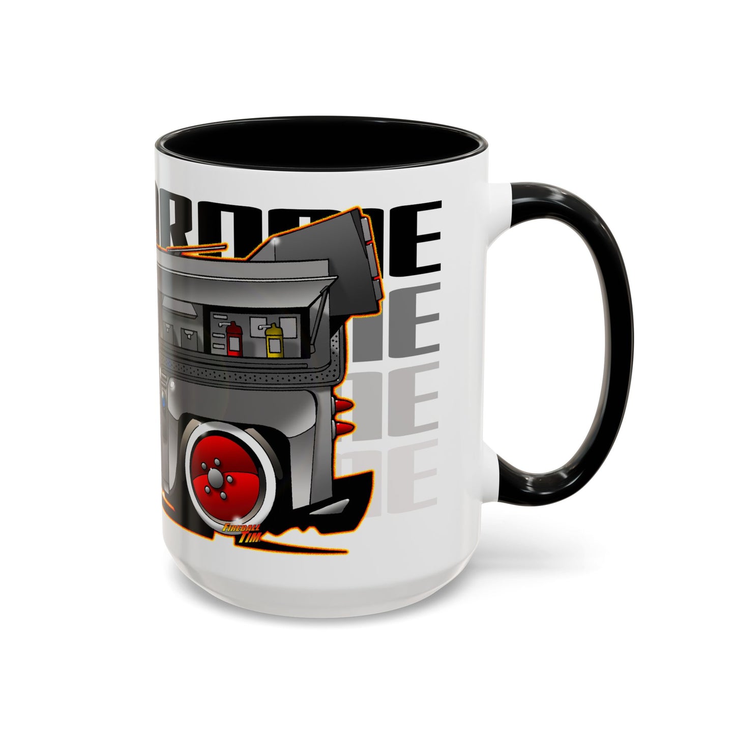 GALLODROME French Food Truck Fireball Art Collectible Coffee Mug - 2 Sizes