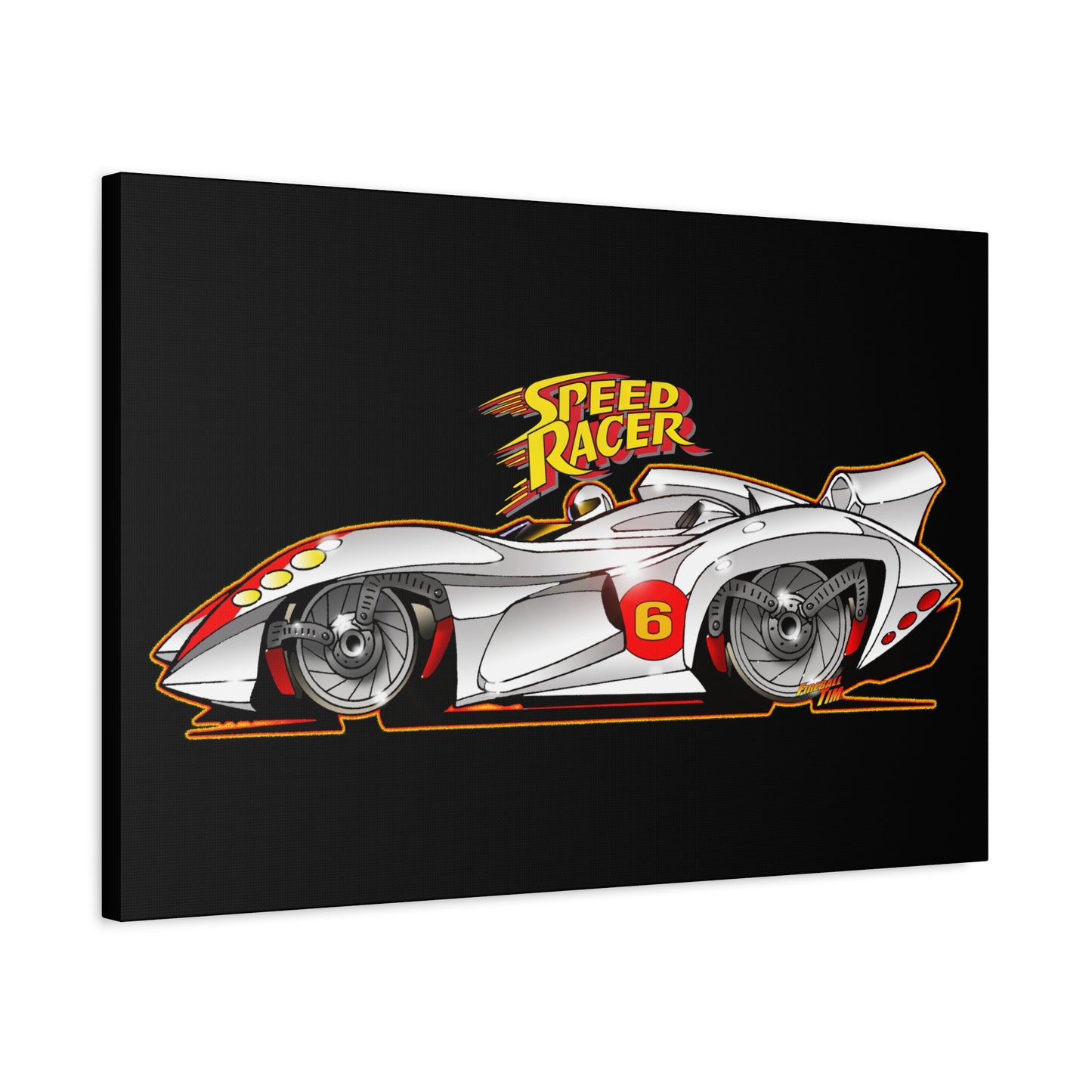 SPEED RACER MACH 6 Fireball Art Collectible Canvas Print - Multiple Sizes