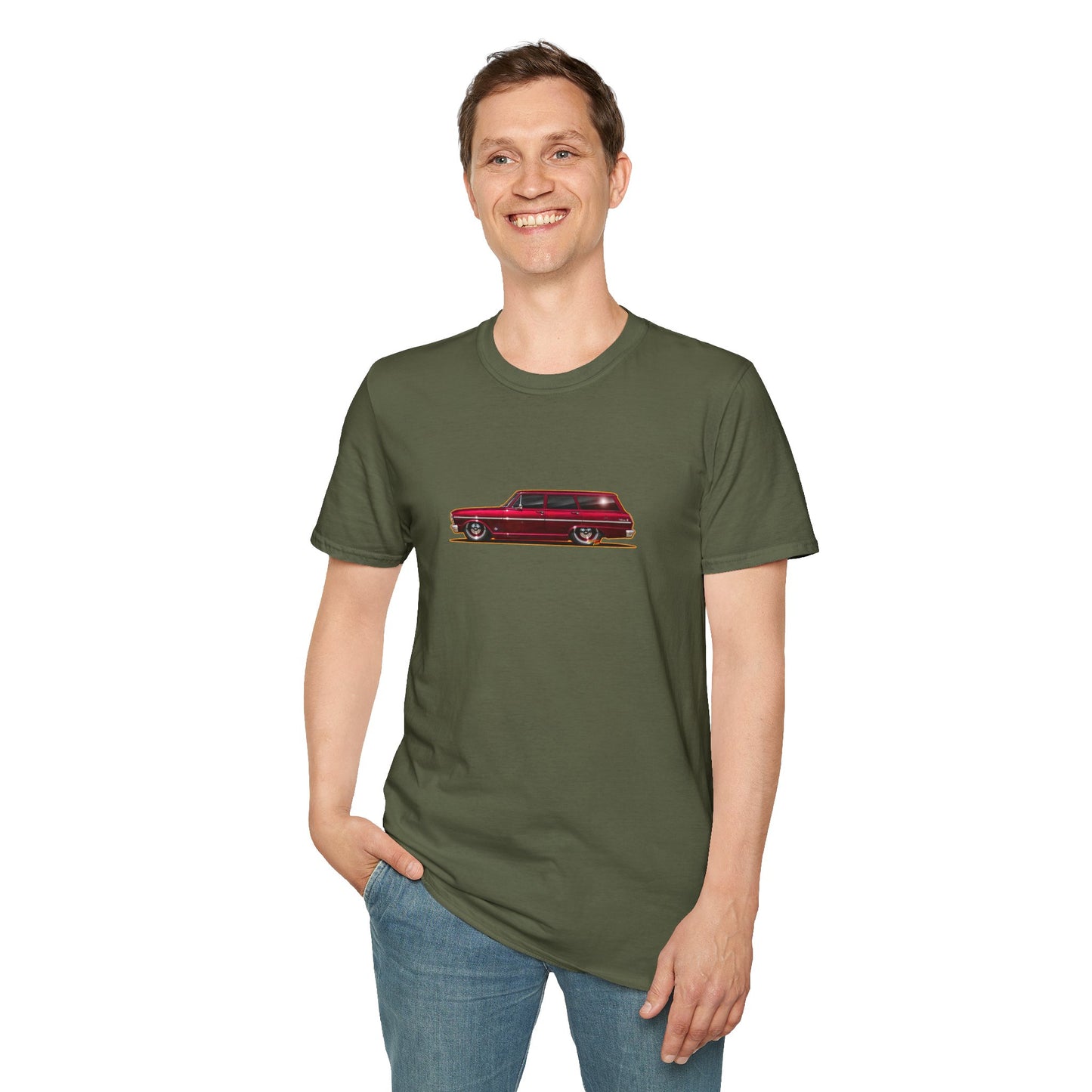 CHEVY NOVA WAGON 1965 Collectible Fireball Art Tee Shirt