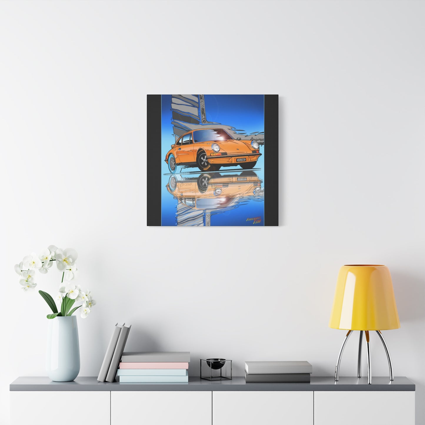 PORSCHE 911 CARRERA RSR IROC Fireball Art Canvas Print