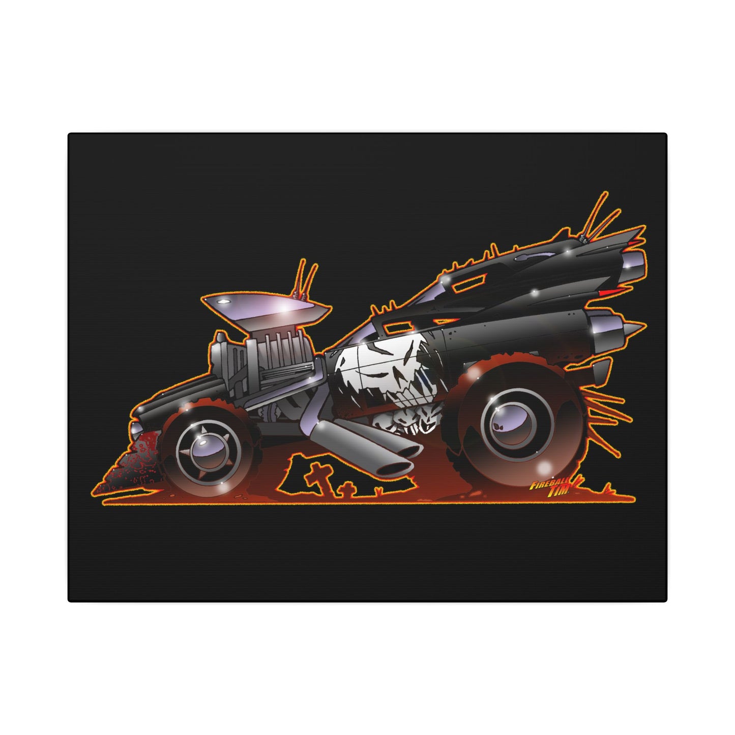CADILLAC MAX by Gokart Mozart Fireball Art Canvas Print - 11x14