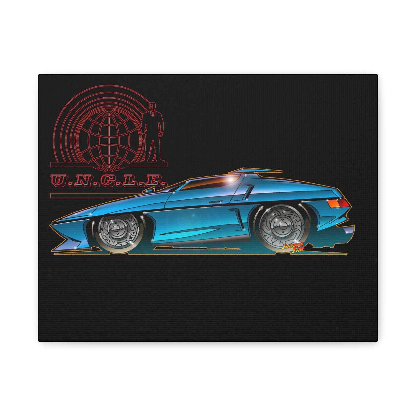 THE MAN FROM U.N.C.L.E. Piranha TV Car Fireball Canvas Art Print - 11x14