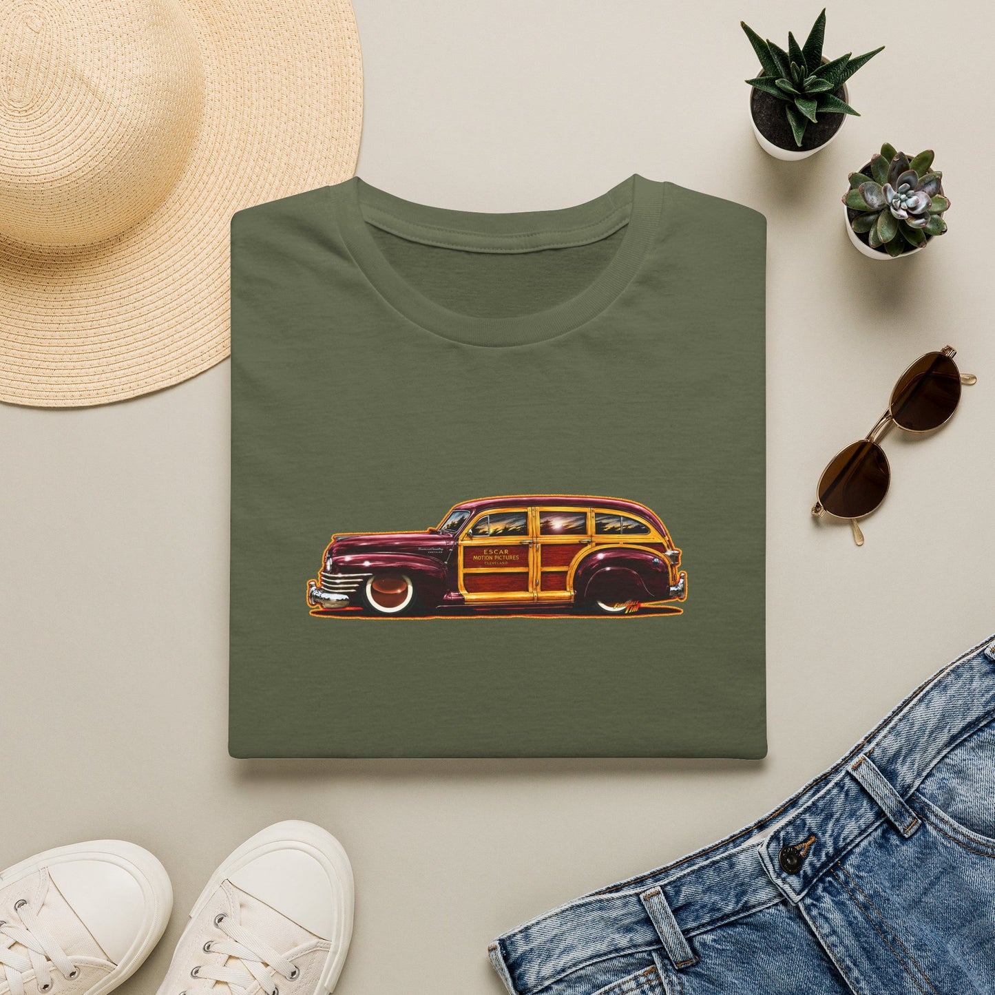 CHRYSLER TOWN & COUNTRY 1942 Collectible Fireball Art Tee Shirt