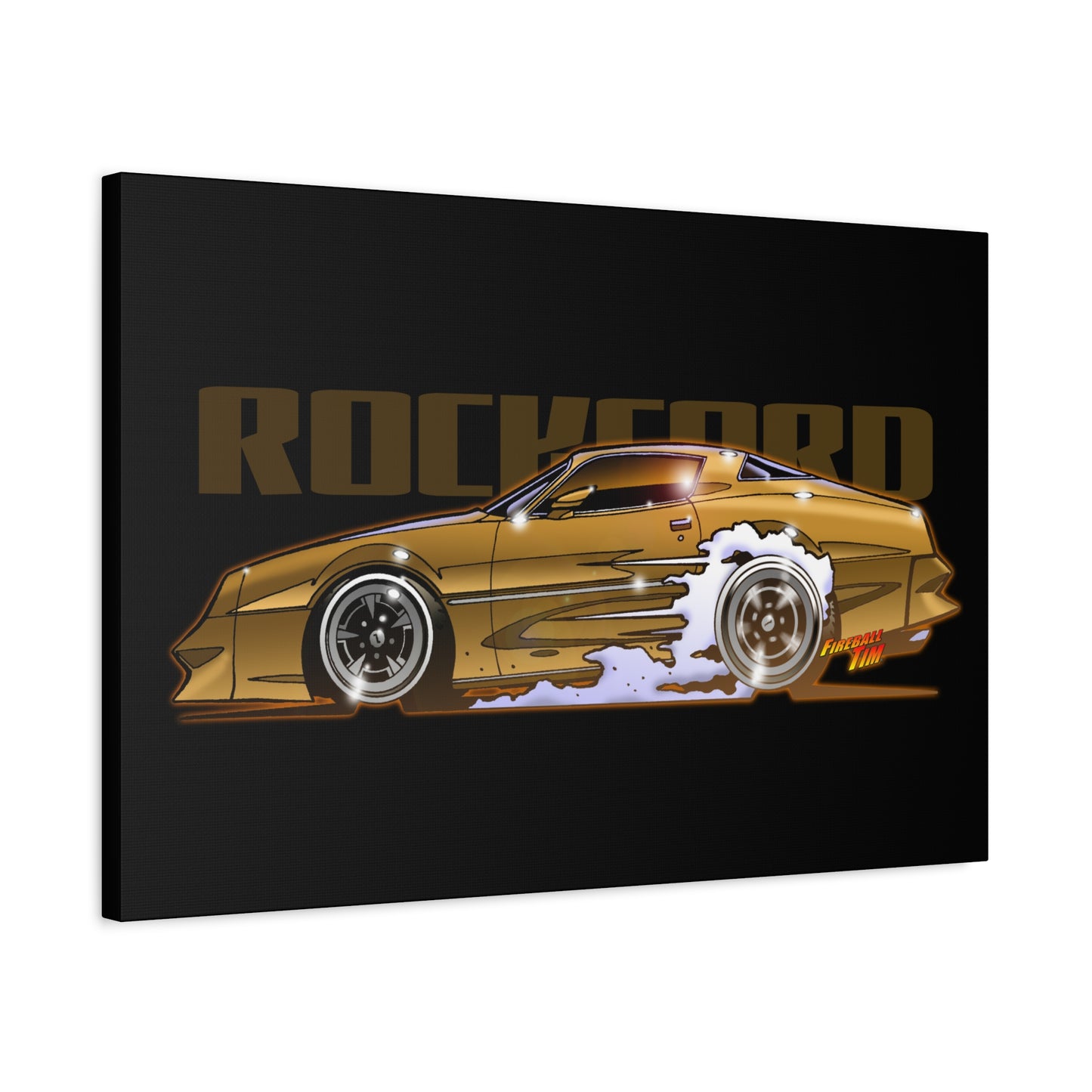ROCKFORD FILES Pontiac Firebird Fireball Art Canvas Wall Print