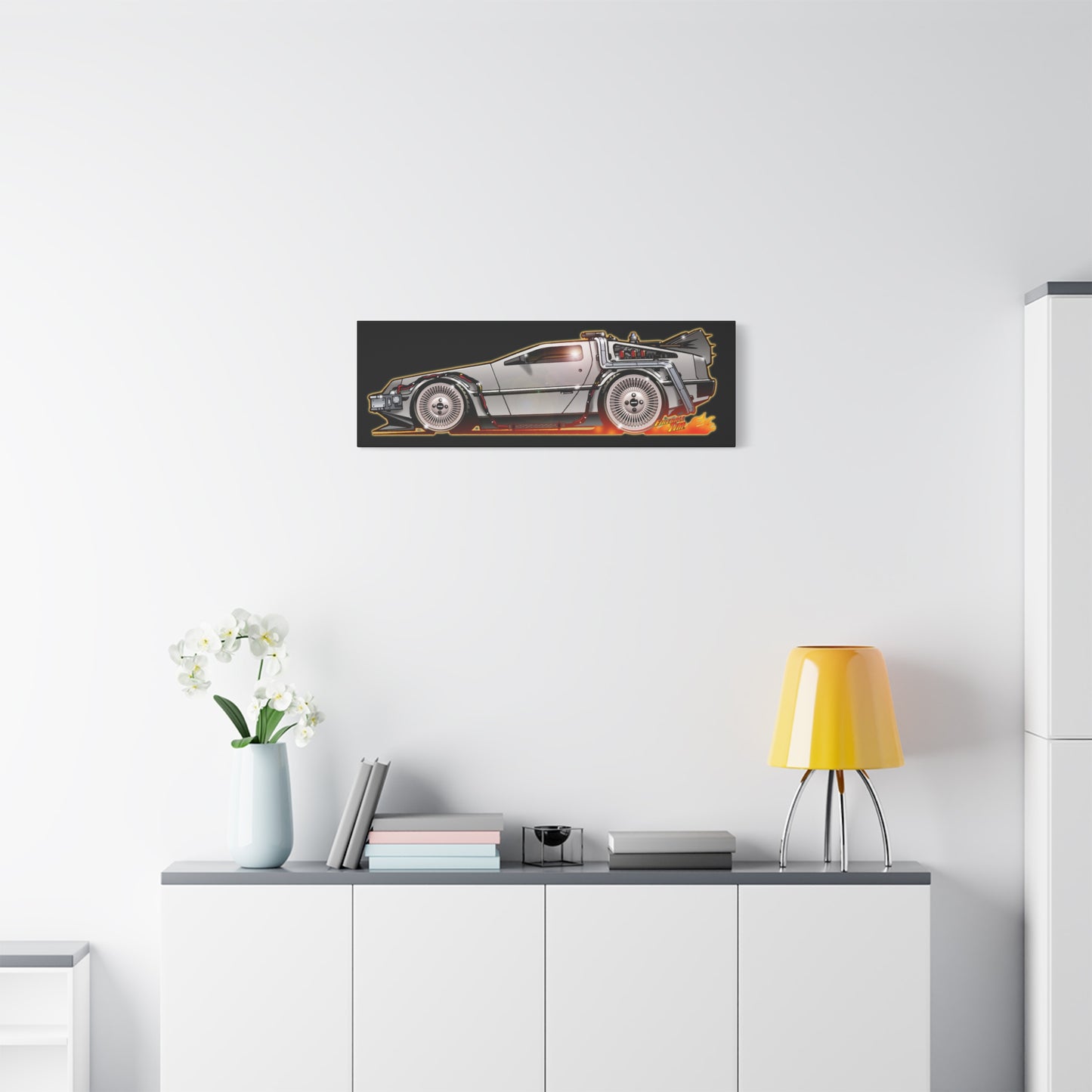BACK to the FUTURE Delorean Time Machine Canvas Art Wall Print