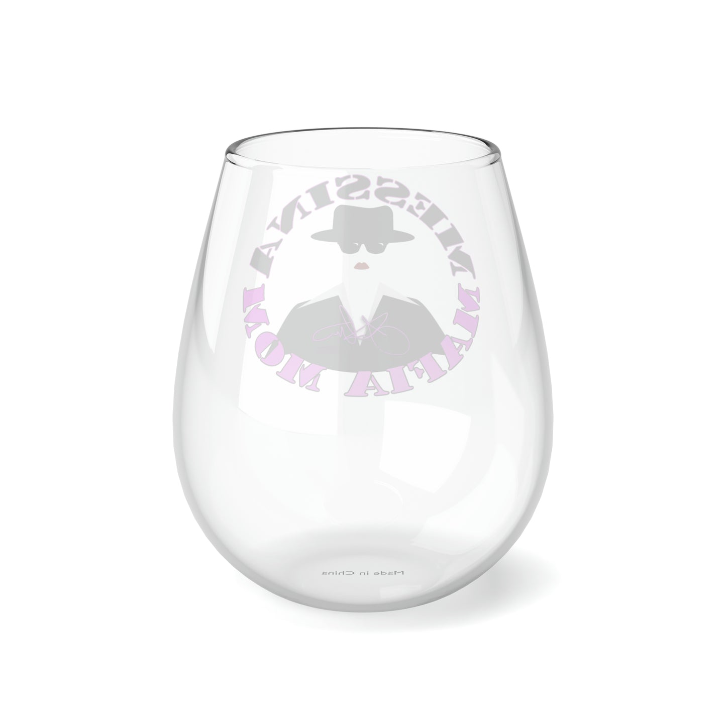 MAFIA MOM GANGSTRESS Jennifer Messina Stemless Wine Glass 11.75oz