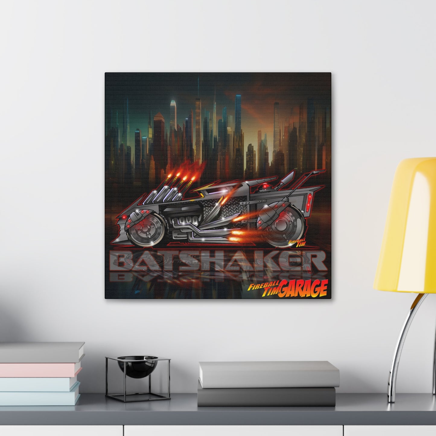 BATSHAKER BATMOBILE Concept Art Canvas MASTERPRINT 3 Sizes