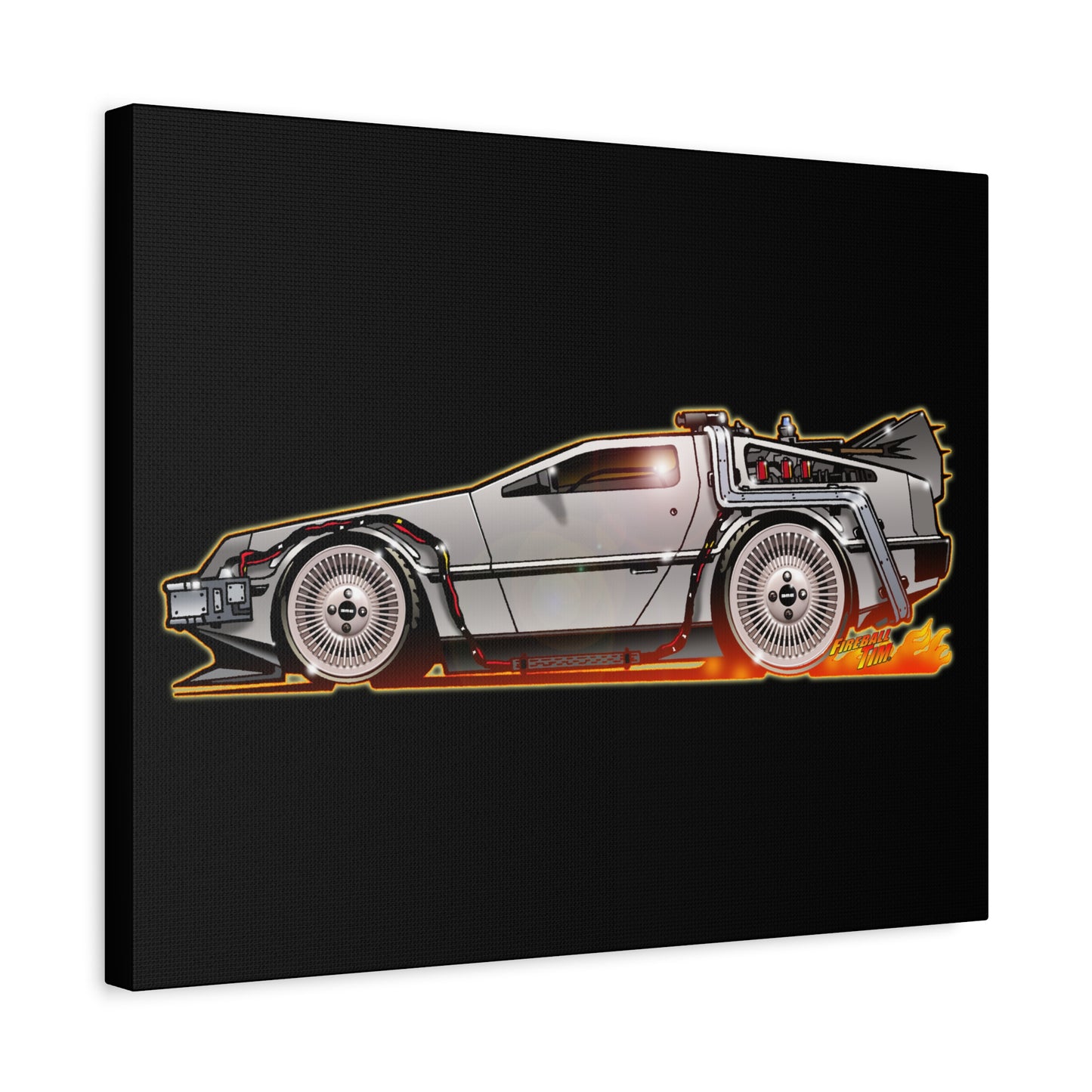 BACK to the FUTURE Delorean Time Machine Canvas Art Wall Print