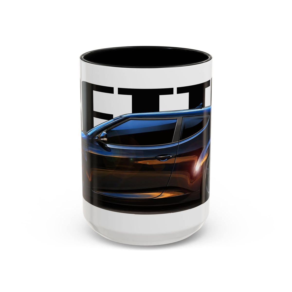 HYUNDAI VELOSTER 2012 Black Betty Collectible Fireball Art Coffee Mug - 2 Sizes