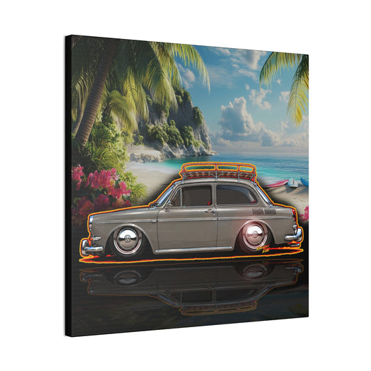 VOLKSWAGEN NOTCHBACK Collectible Fireball Art Canvas Stretched Print