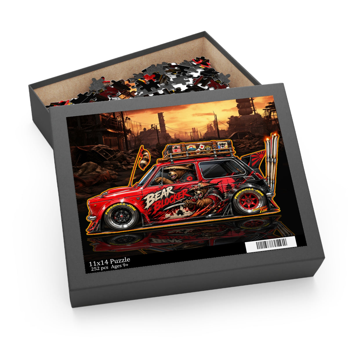 JDM 1967 HONDA 600 Collectible Fireball Art Jigsaw Puzzle — Retro Japanese Cars (120/252/500‑Piece)
