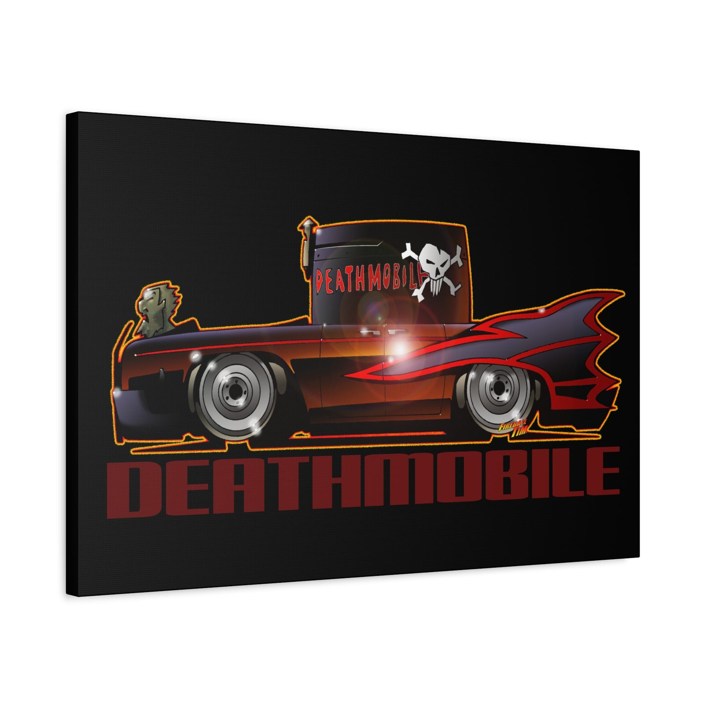 ANIMAL HOUSE DEATHMOBILE Fireball Art Canvas Wall Print