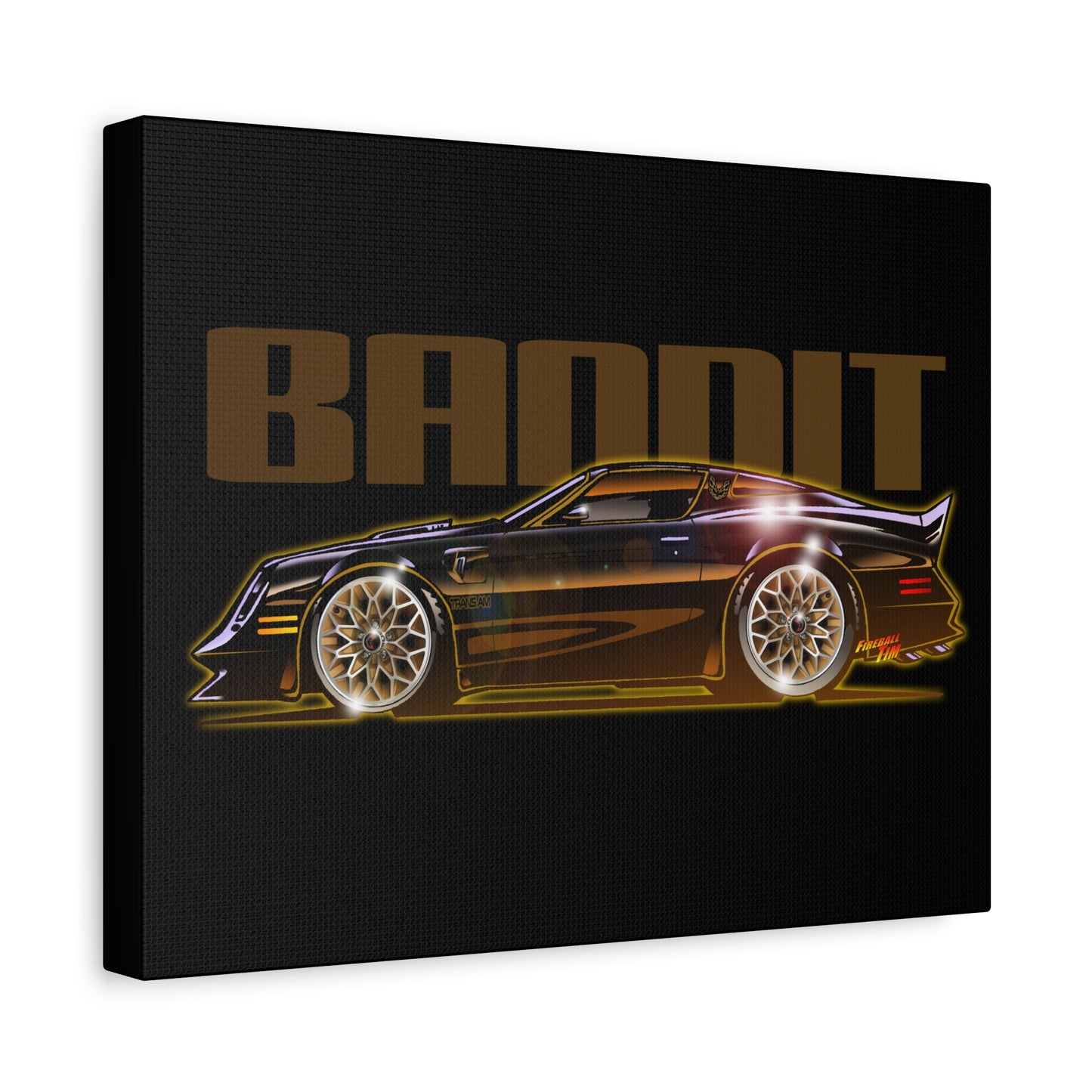 SMOKEY AND THE BANDIT Pontiac Trans Am Fireball Art Canvas Print - Sizes