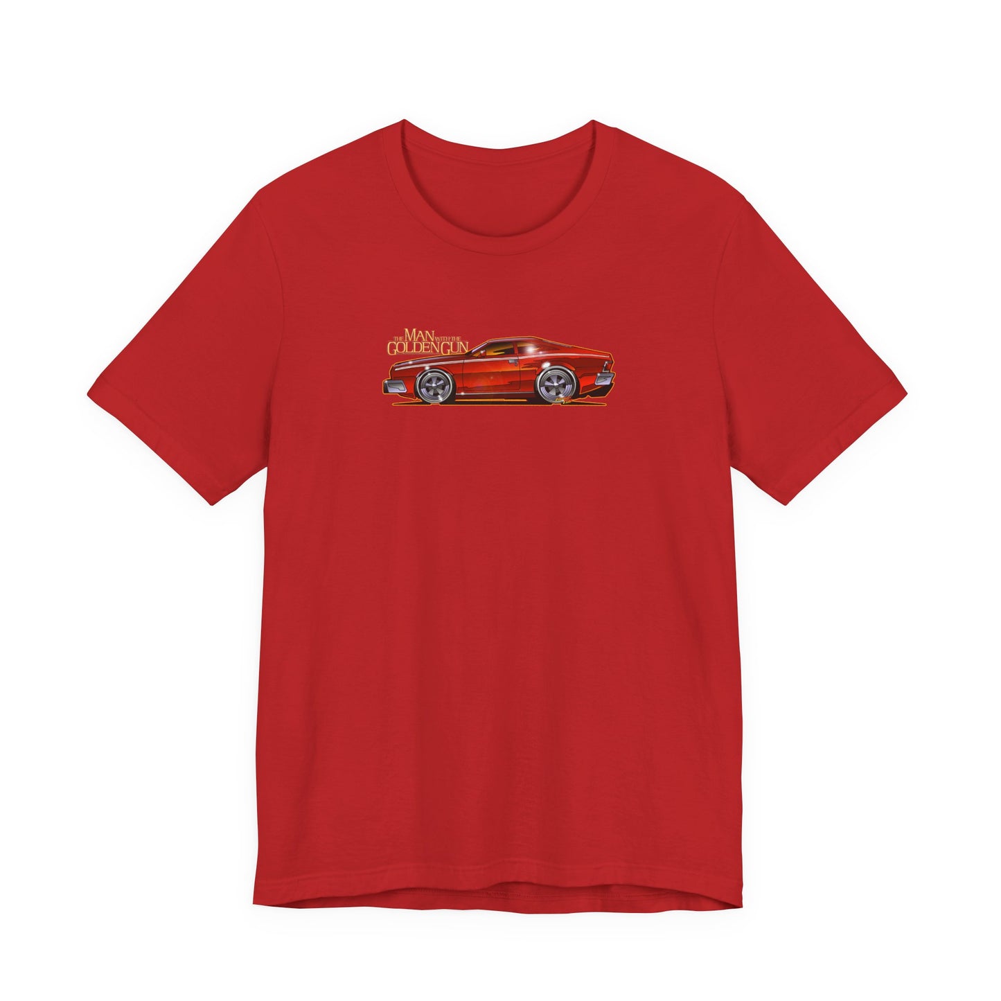 MAN WITH THE GOLDEN GUN AMC Hornet James Bond Fireball Art Short Sleeve Tee