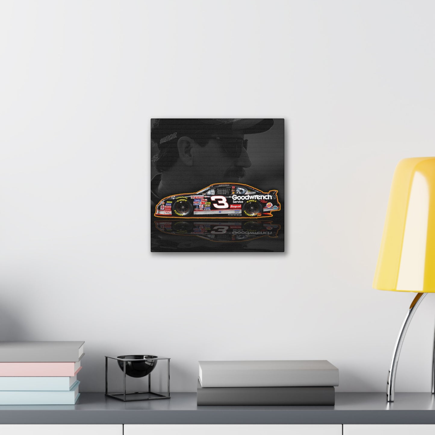 DALE EARNHARDT NASCAR Chevrolet 3 Collectible Fireball Art Canvas Stretched Print