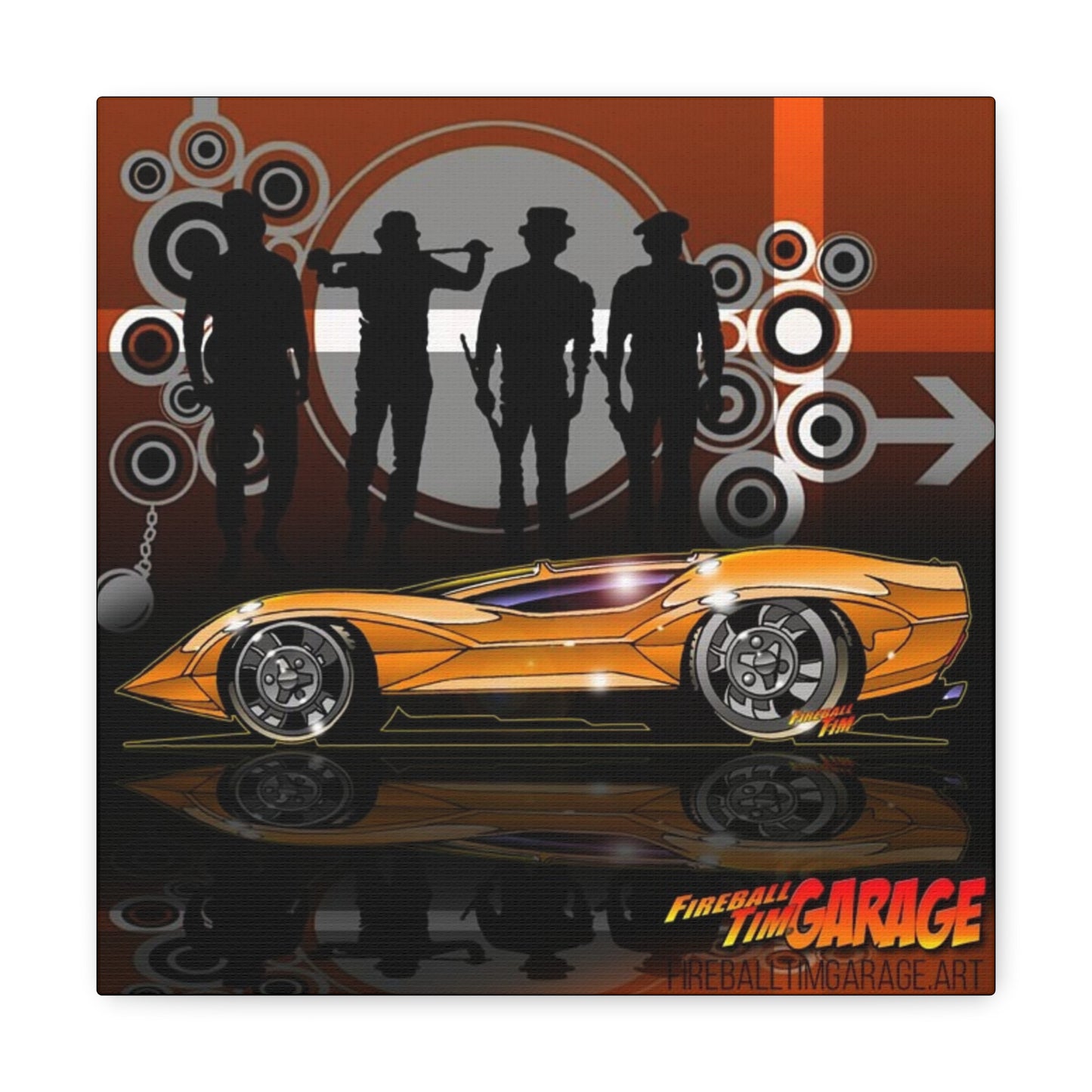 A CLOCKWORK ORANGE Movie Car Concept Art Canvas Print 12x12