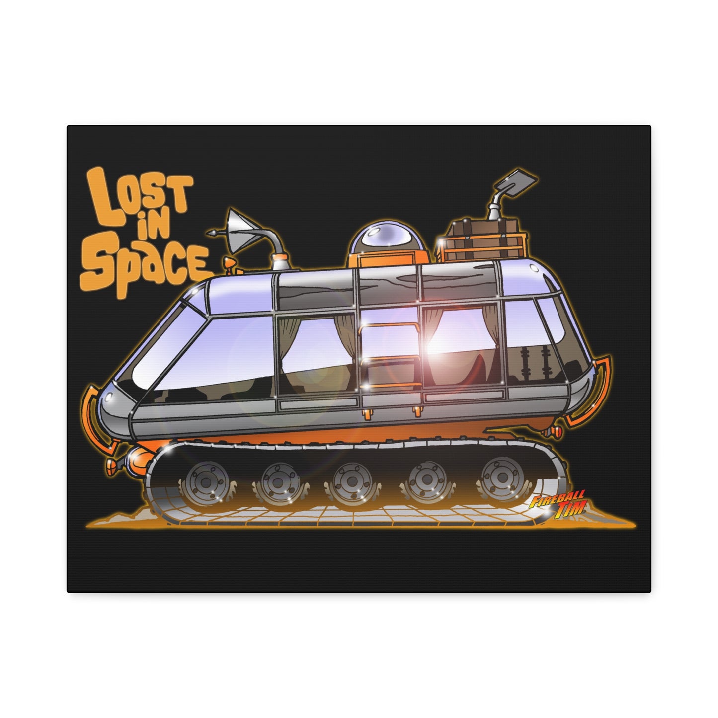 LOST in SPACE Classic TV Chariot Canva Art Wall Print