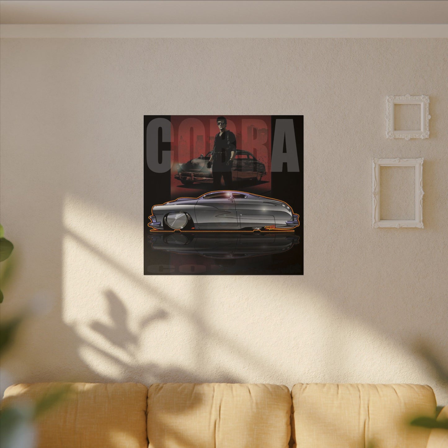 COBRA MERCURY Sylvester Stallone Movie Car Fireball Art Canvas Print