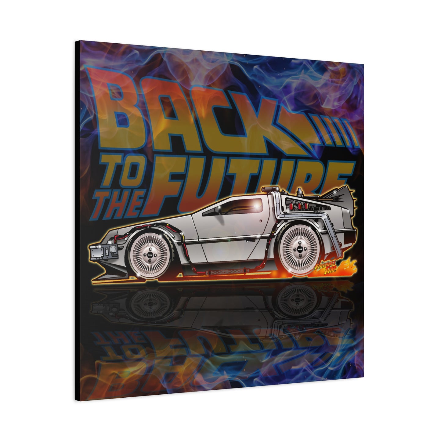 BACK to the FUTURE Delorean Time Machine Canvas Art Wall Print