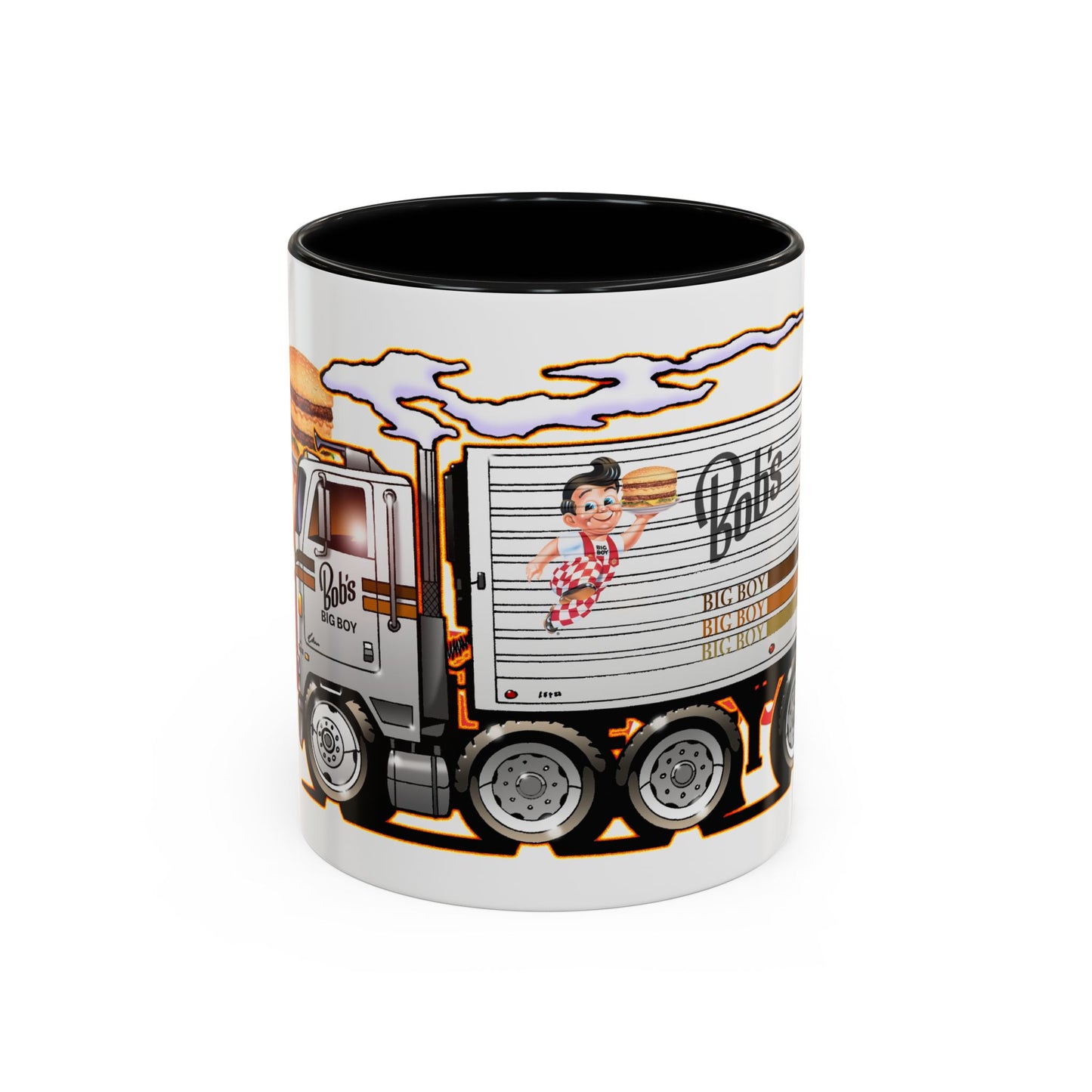 BOB'S BIG BOY Semi Tractor Trailer Truck Collectible Art Coffee Mug - 2 Sizes