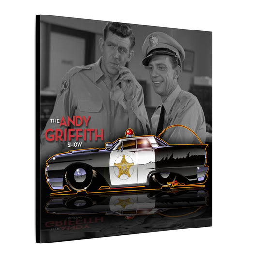 ANDY GRIFFITH SHOW 1963 Ford Galaxie Police Patrol Car Canvas Art Print - 2 Sizes