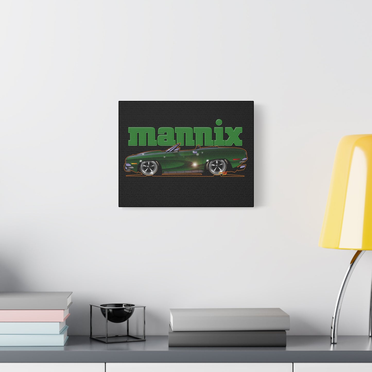 MANNIX PLYMOUTH BARRACUDA Canvas Fireball Art Wall Print - 11x14