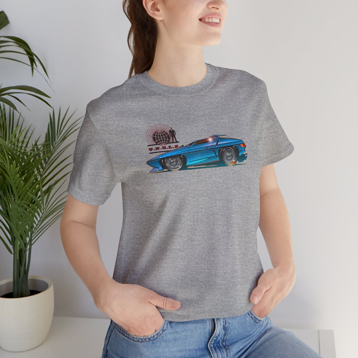 THE MAN FROM UNCLE Piranha TV Car Fireball Jersey Short Sleeve Tee Shirt - Multiple Colors