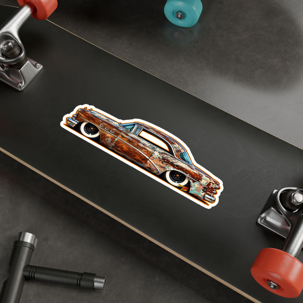 BUICK 1954 KUSTOM SPECIAL Collectible Fireball Art Stickers in 4 Sizes