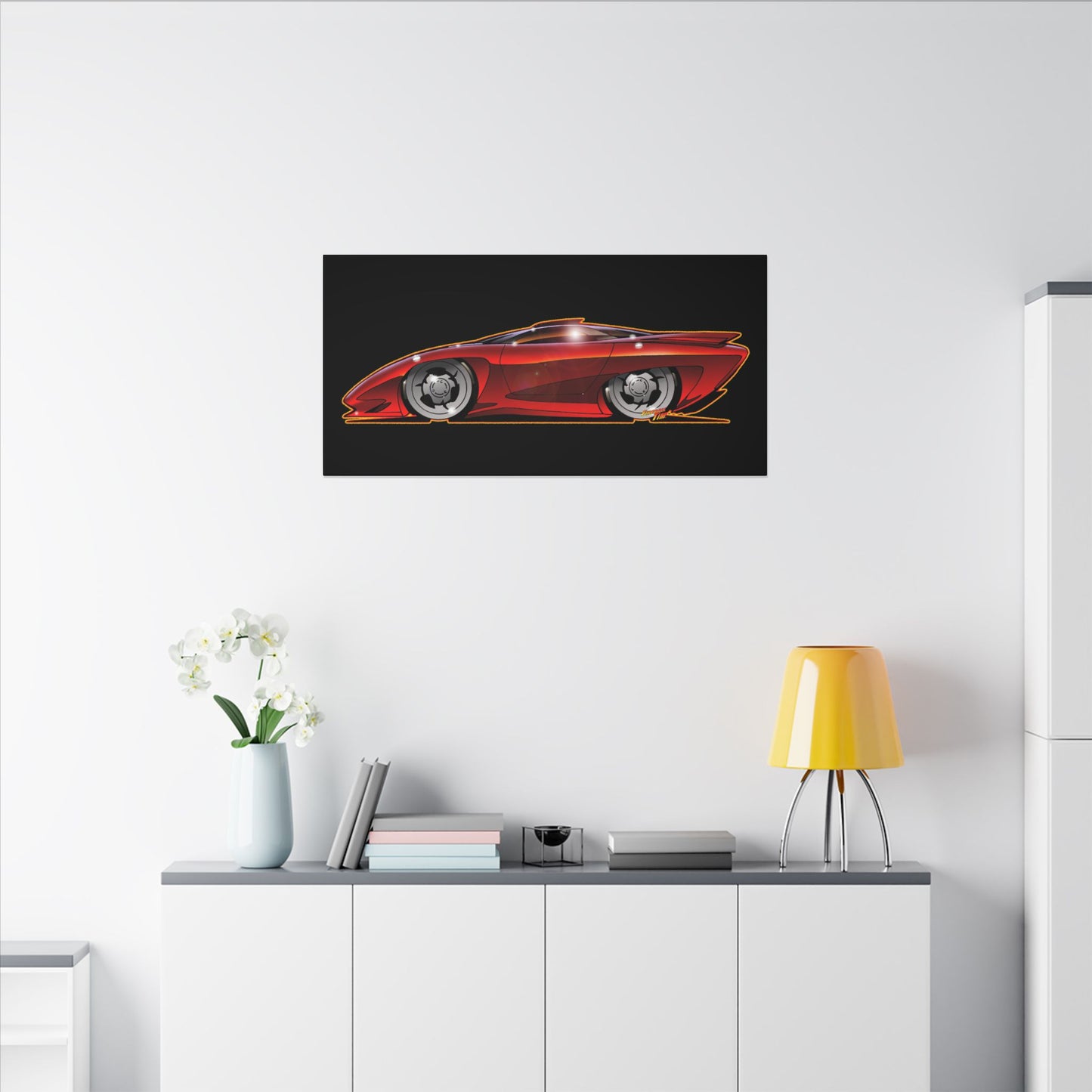 PONTIAC BANSHEE Concept Car Collectible Fireball Art Canvas Print