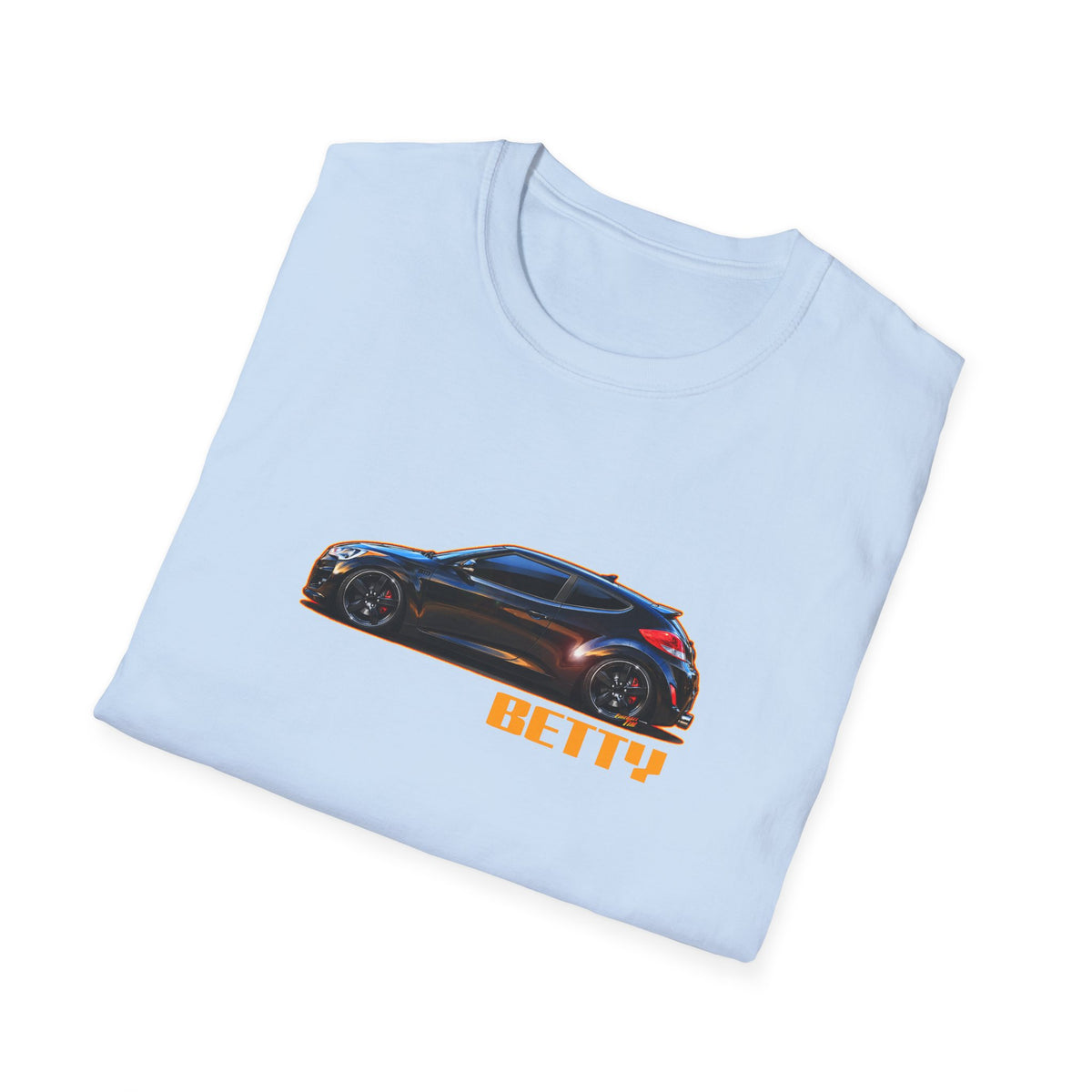 HYUNDAI VELOSTER 2012 Black Betty Collectible Fireball Art TeeShirt