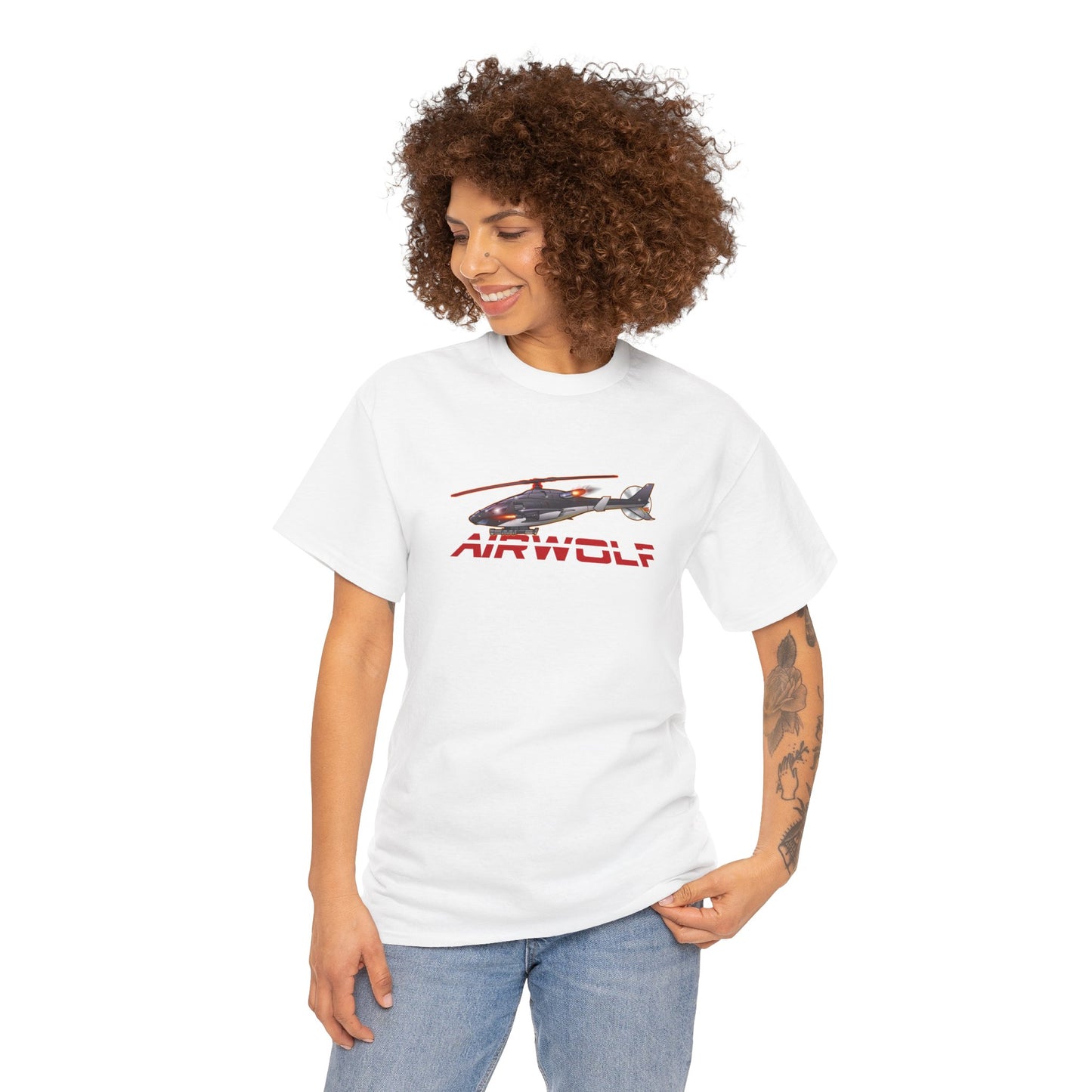 AIRWOLF Helicopter Concept Art Cotton Tee Shirt Mutiple Colors