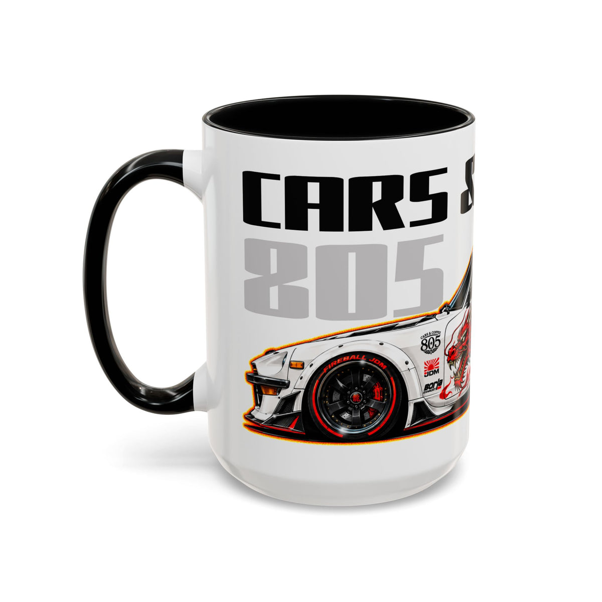 DATSUN 240Z JDM Cars & Coffee 805 Collectible Fireball Art Coffee Mug - 2 Sizes
