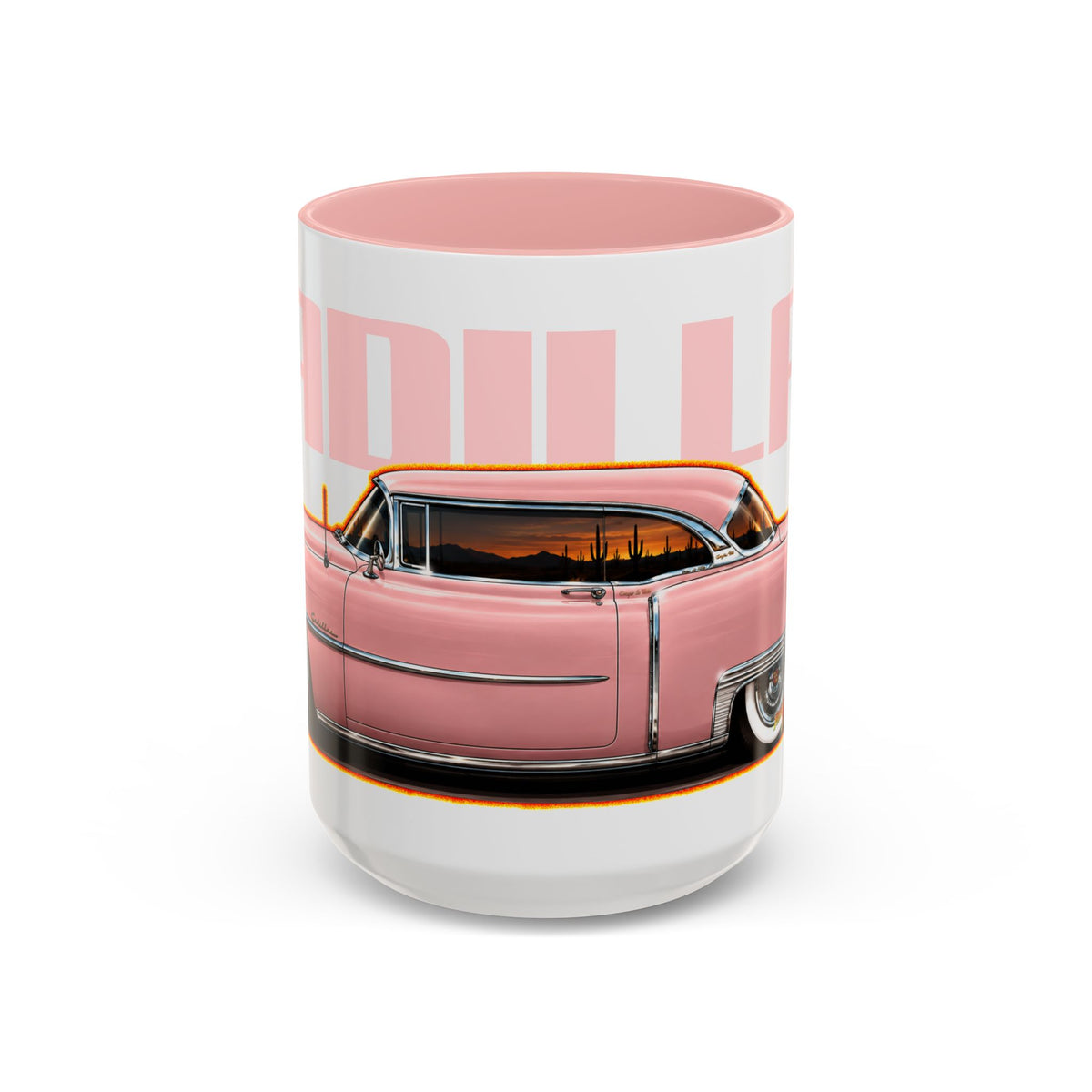 CADILLAC Coupe DeVille 1955 Collectible Fireball Art Coffee Mug - 2 Sizes