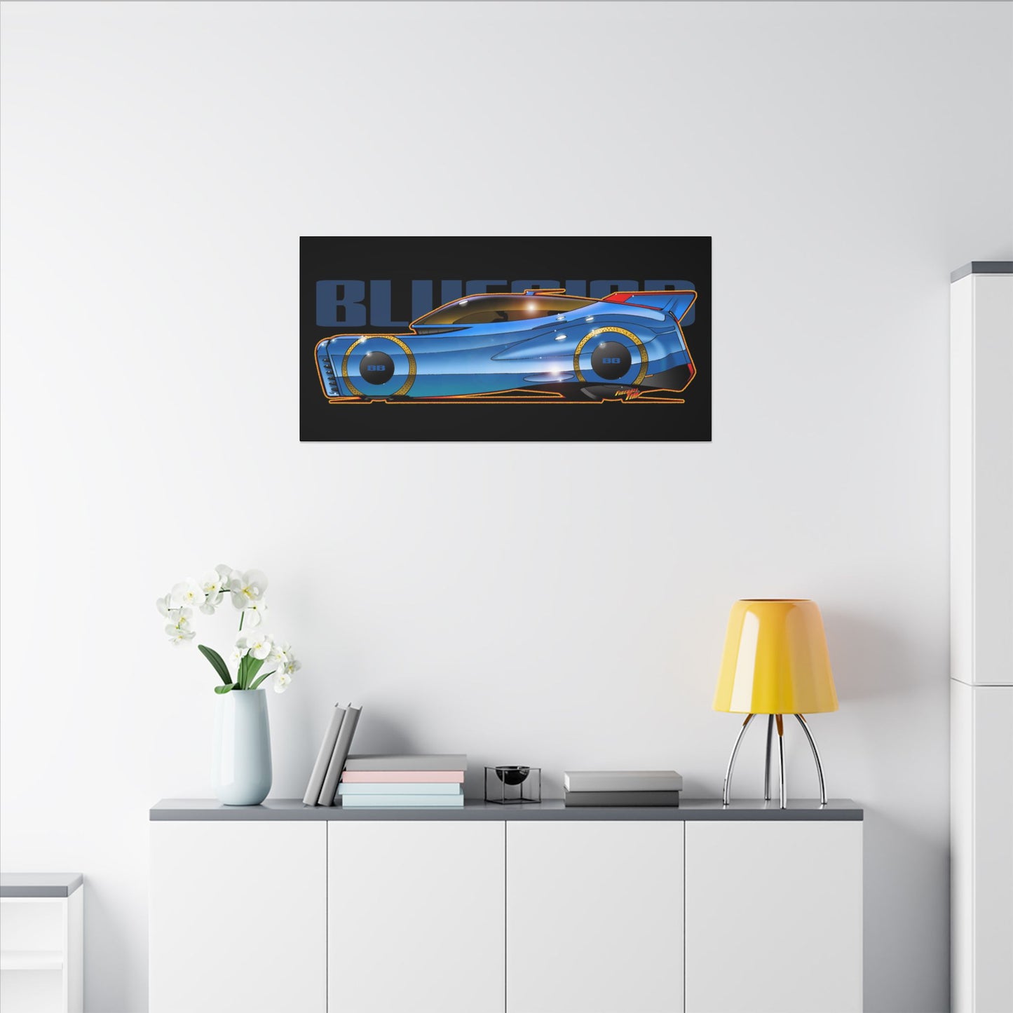 BLUEBIRD FIREBALL CONCEPT Canvas Art Print - 11x14
